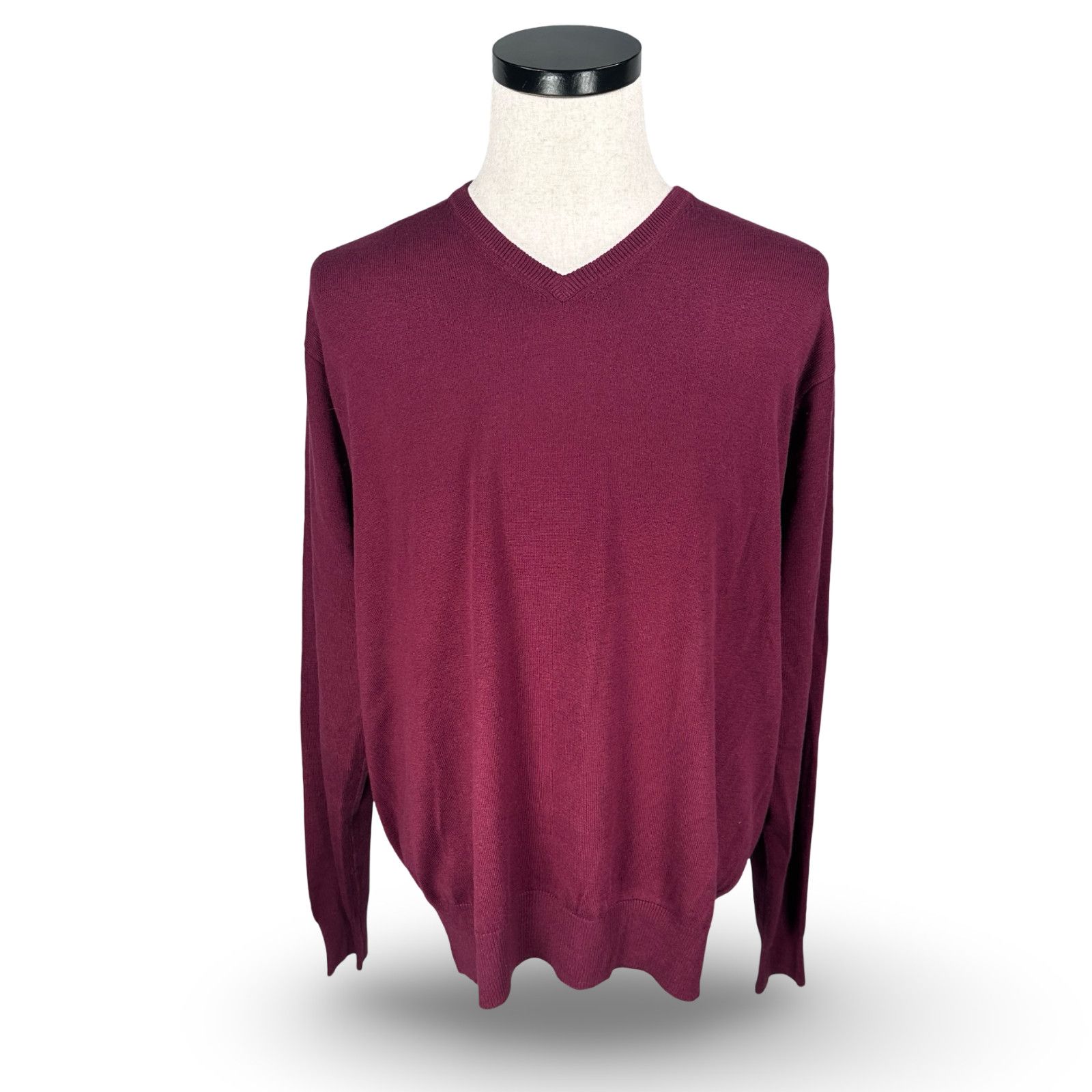 Peter Millar Peter Millar Sweater Men’s XL Burgundy Silk Cashmere V-Neck Size US XL / EU 56 / 4 - 1 Thumbnail
