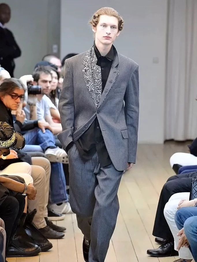 Yohji Yamamoto Yohji Yamamoto11ss double fur-trimmed collar blazer 2503-Ne Size 36S - 1 Thumbnail