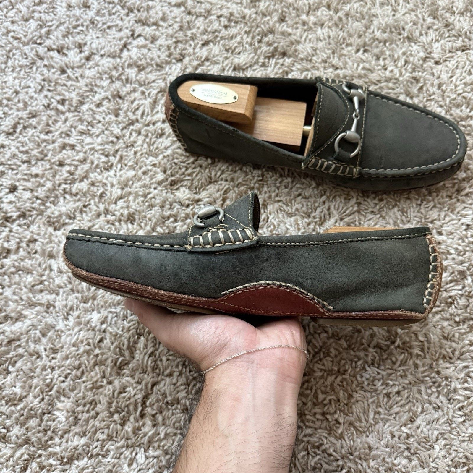 Gucci Vintage Gucci Horsebit Loafers Green Leather Size 40 / USA 7 Size US 7 / EU 40 - 6 Thumbnail