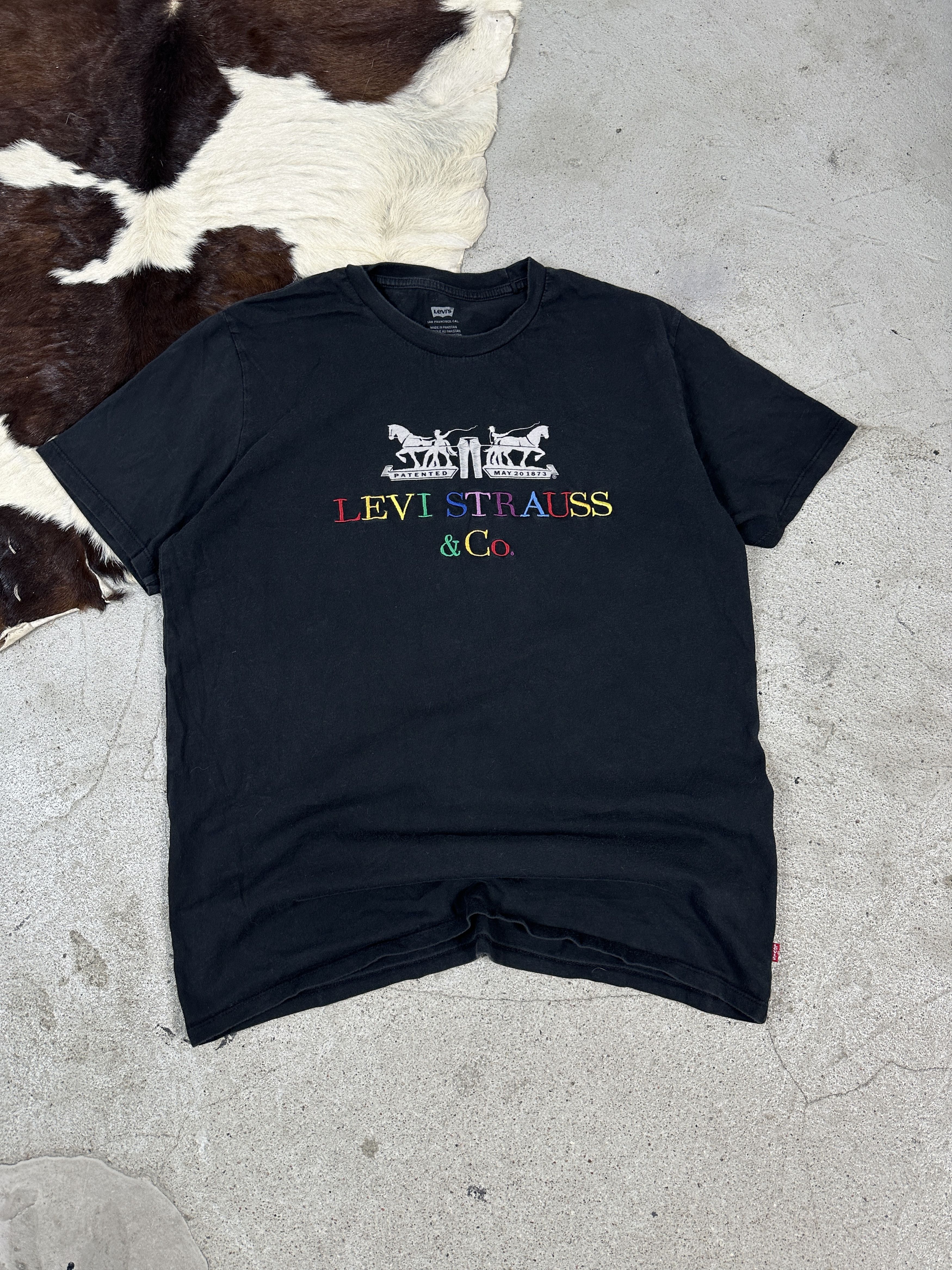 Levi's × Vintage Vintage Y2K Streetwear Oversize Printed Levi's T-shirt Size US L / EU 52-54 / 3 - 1 Thumbnail