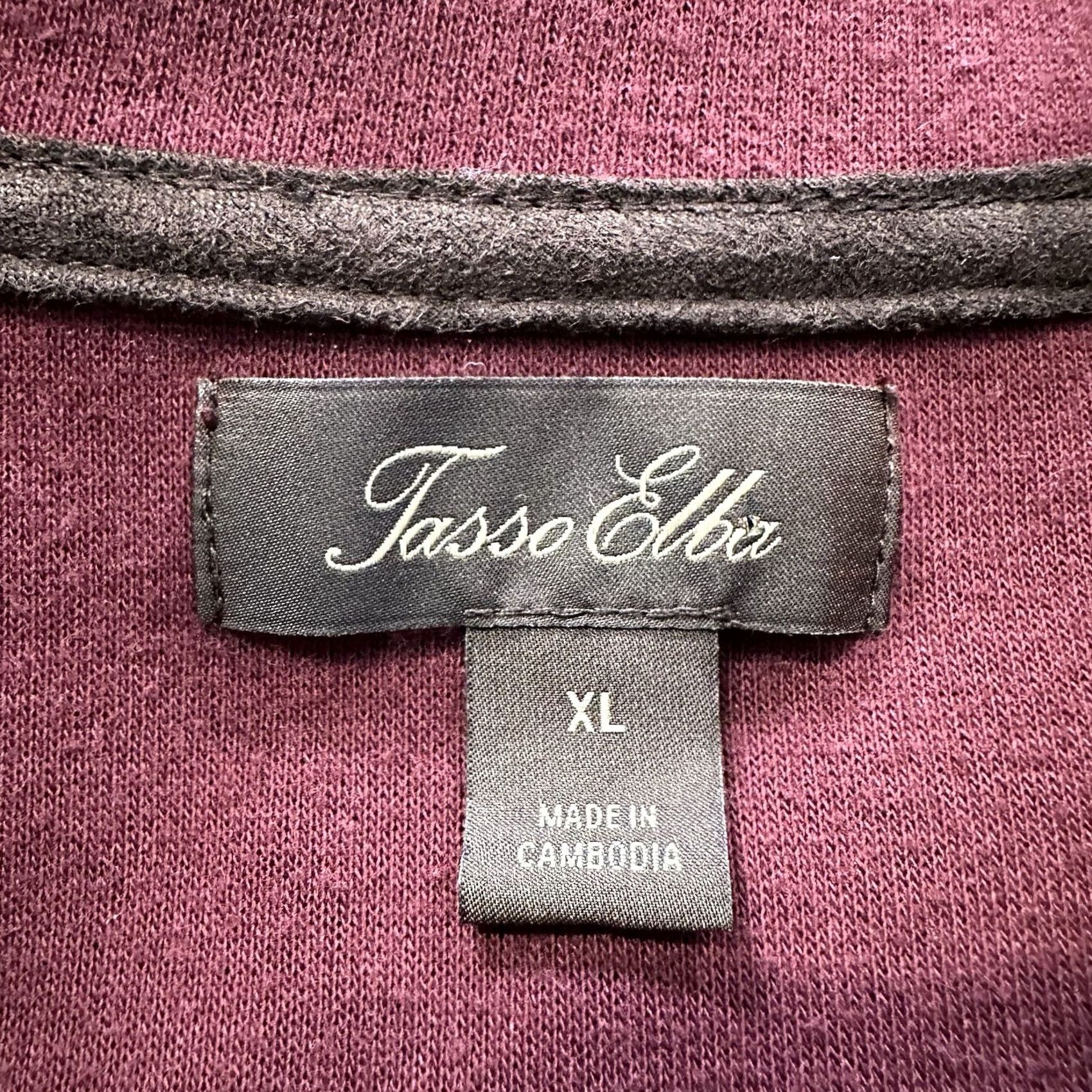 Tasso Elba Tasso Elba Mens XL Quarter Zip Pullover Mock Neck Cotton Polyester Maroon Red Sweater Size US XL / EU 56 / 4 - 2 Thumbnail