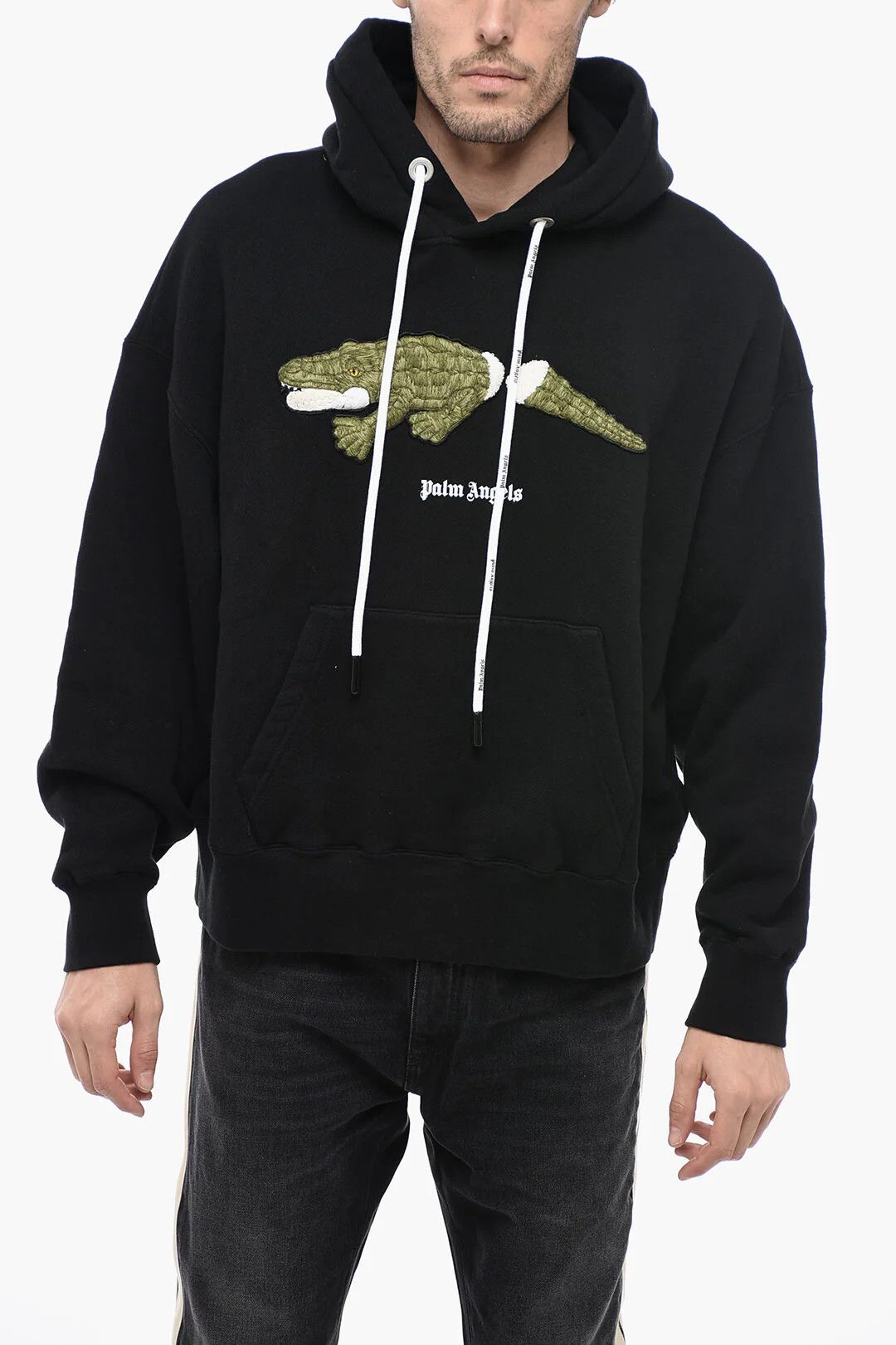 Palm Angels og1mm0326 Cotton Hoodie in Black Size US M / EU 48-50 / 2 - 1 Thumbnail