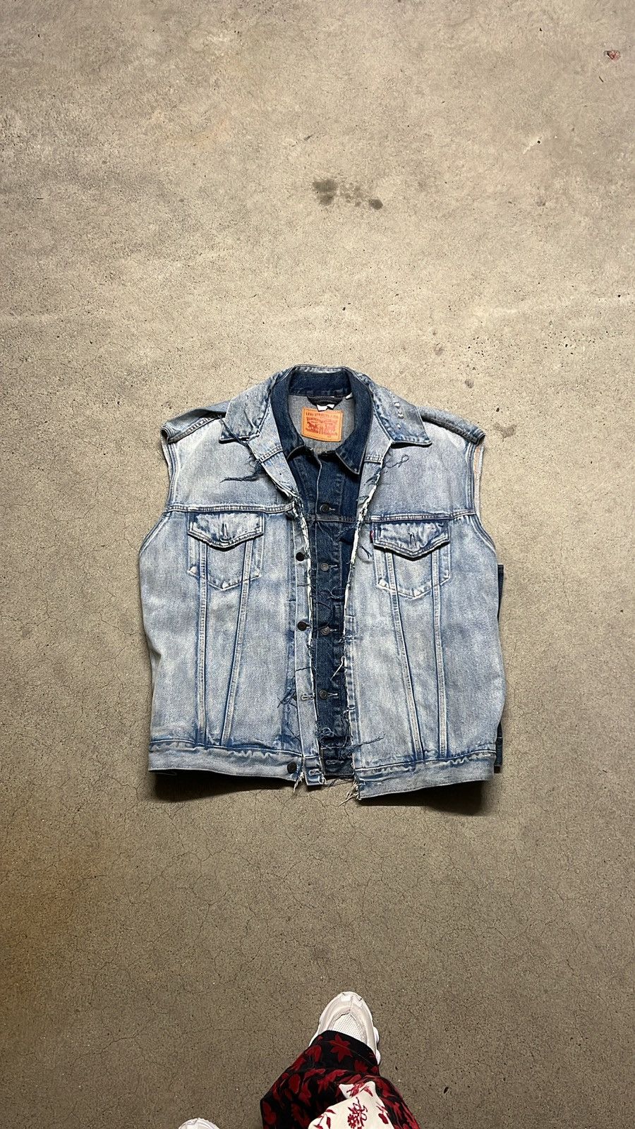 image of Levis x Vetements Levi‘S Double Denim Vest Aw18 in Blue, Men's (Size XS)