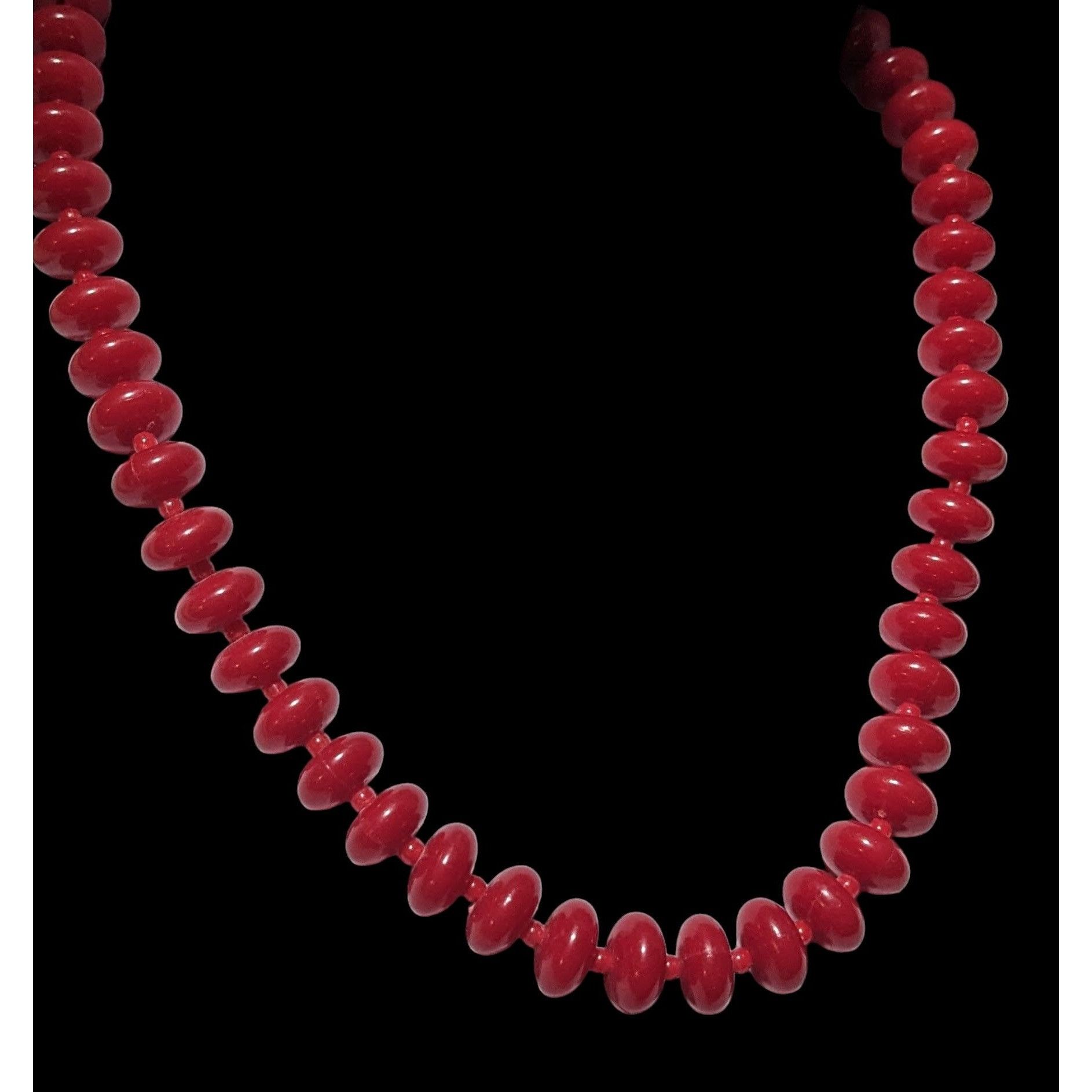Other Vintage Red Cinnamon Candy Style Beaded Necklace Size ONE SIZE - 2 Thumbnail