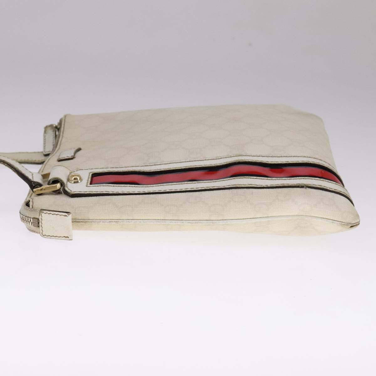 Gucci GUCCI GG Supreme Shoulder Bag Pvc White Red Gold Size ONE SIZE - 3 Thumbnail