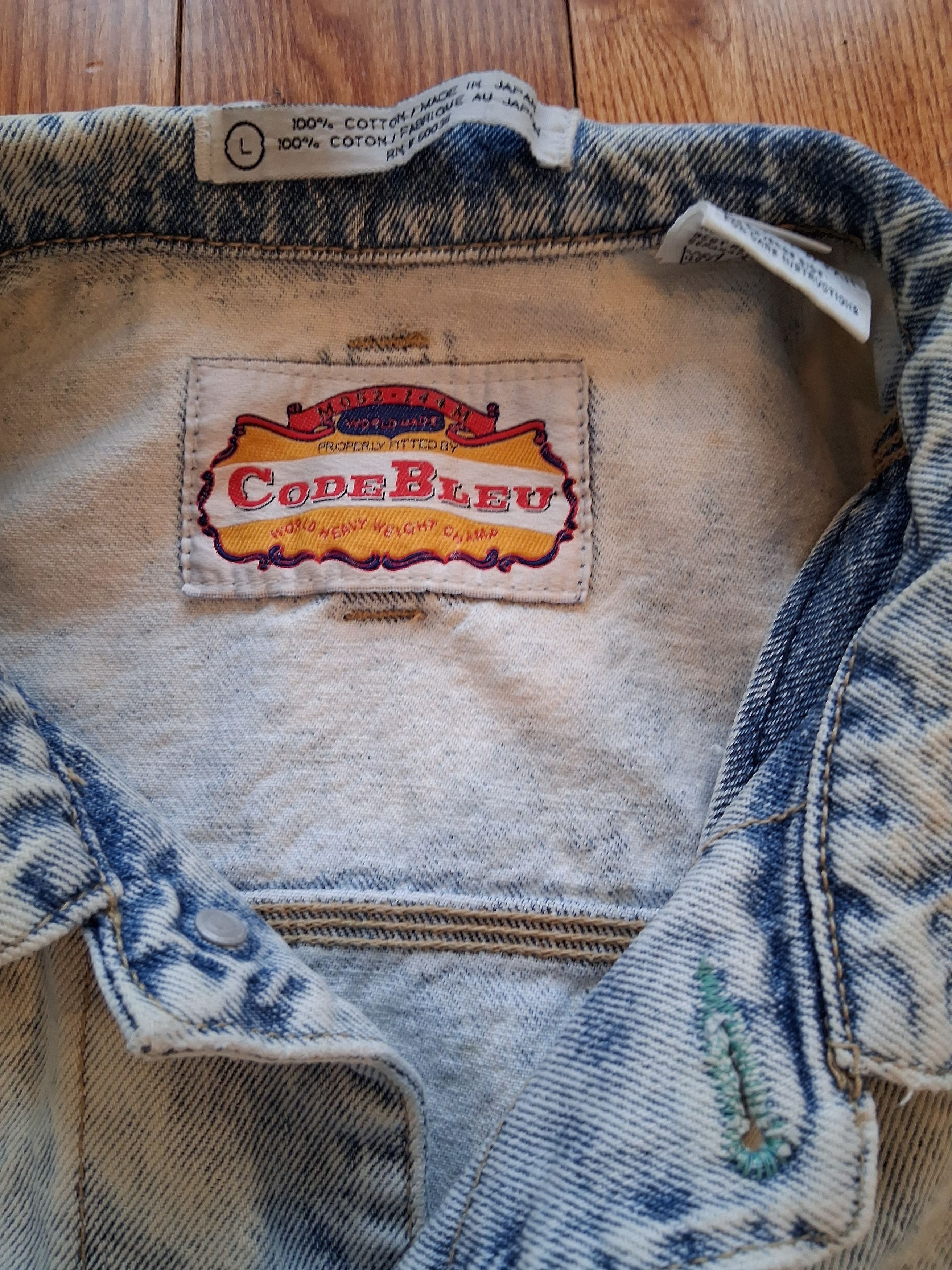 Other Vintage Japanese Denim Code Bleu Denim Trucker Jasket 1980's Size US L / EU 52-54 / 3 - 7 Thumbnail