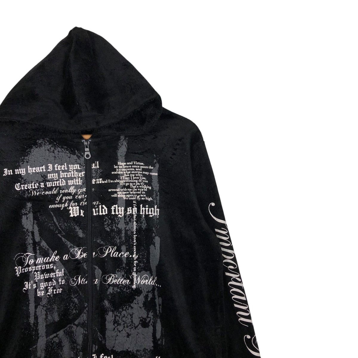 Hysteric Glamour 📌Rich Black Hoodie Zipper Jacket Spinash Punk Design Size US L / EU 52-54 / 3 - 7 Thumbnail