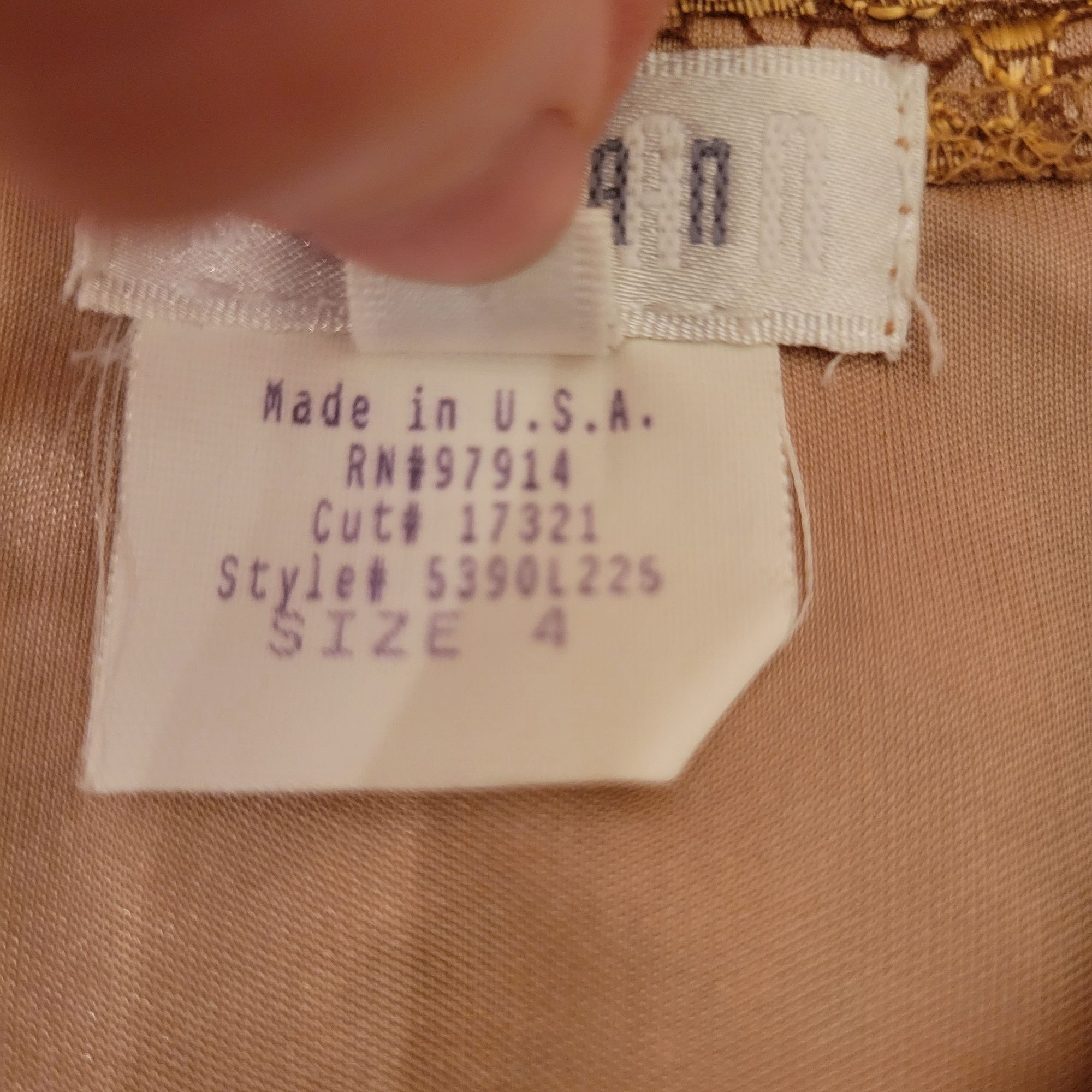 Vintage Devan 4 Gold Floral Lace Sleeveless Midi Slip Dress Made In Size S / US 4 / IT 40 - 8 Thumbnail