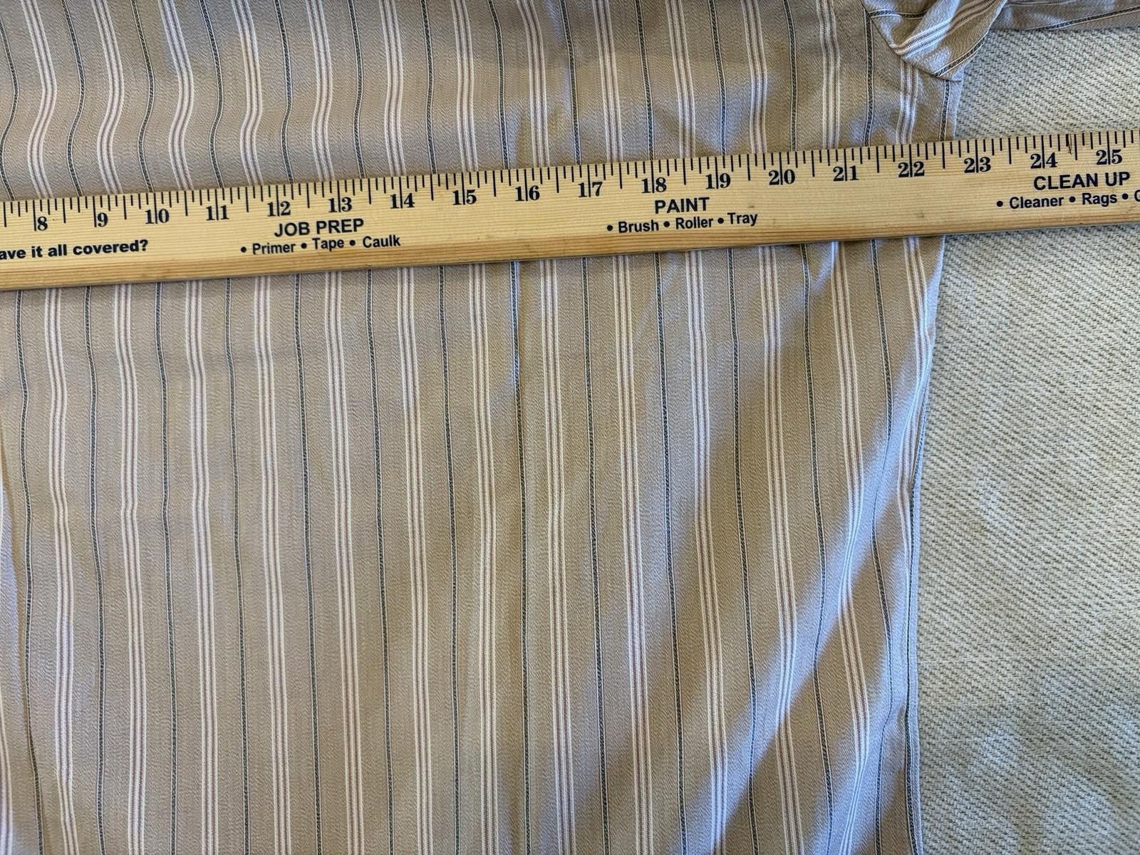 Reed Ferrel Reed Dobbs Cloth Striped Tan Brown Dress Shirt 15-34 Size 38R - 7 Thumbnail