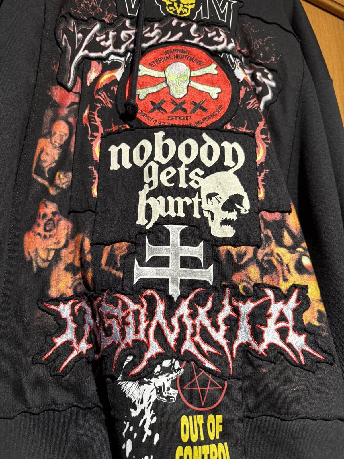 Vetements Vetements Metal Patch Logo Hoodie Black XS Size US XS / EU 42 / 0 - 3 Thumbnail