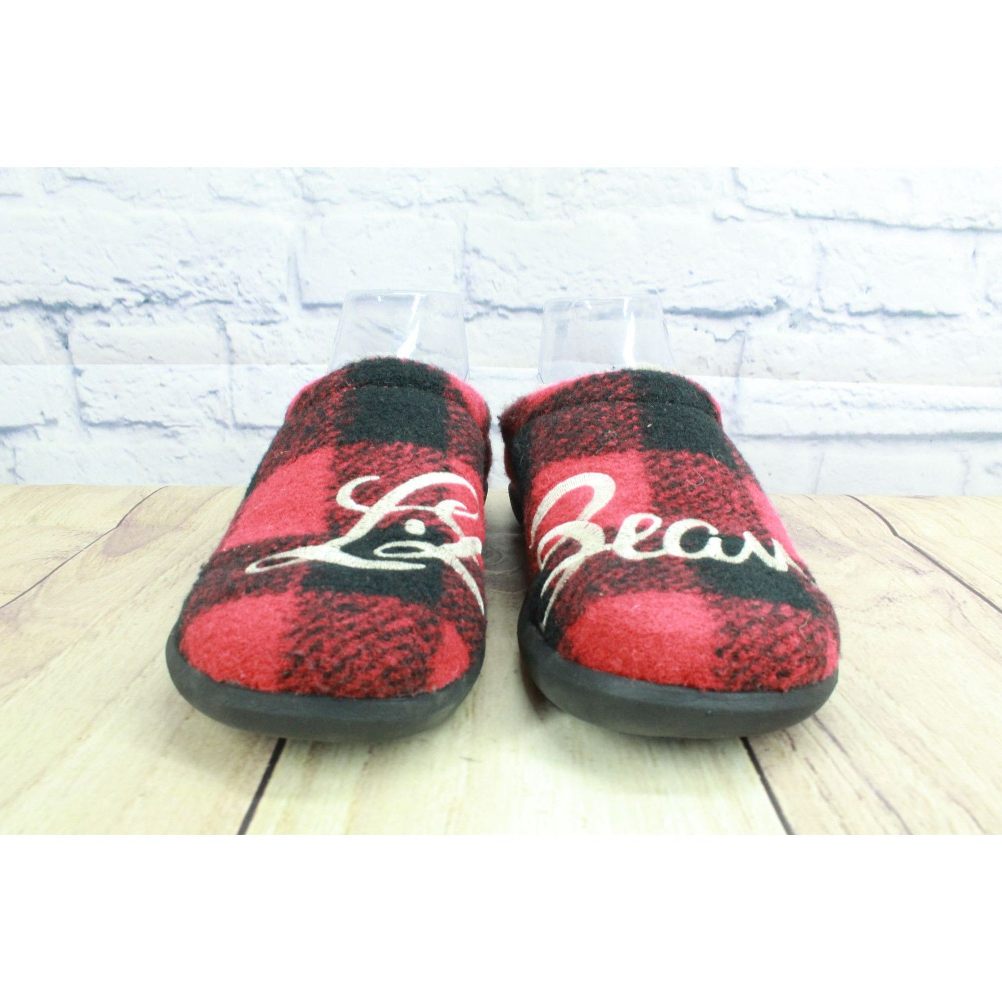 L.L. Bean LL Bean Red Wool Buffalo Check Slipper Scuffs Women's Size 7 Size US 7 / IT 37 - 5 Thumbnail
