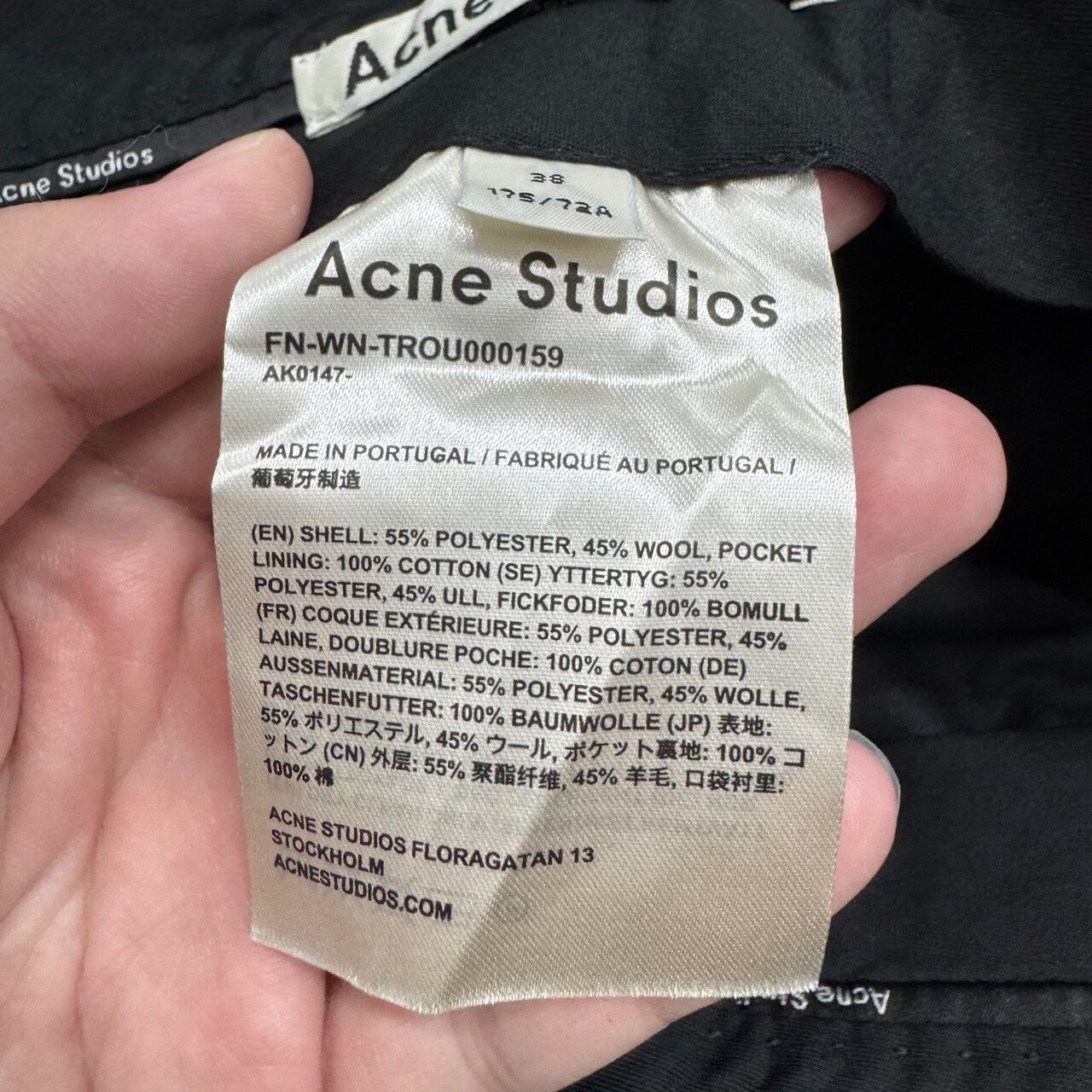 Acne Studios acne studios black wool casual pants. Size US 38 / EU 54 - 4 Thumbnail