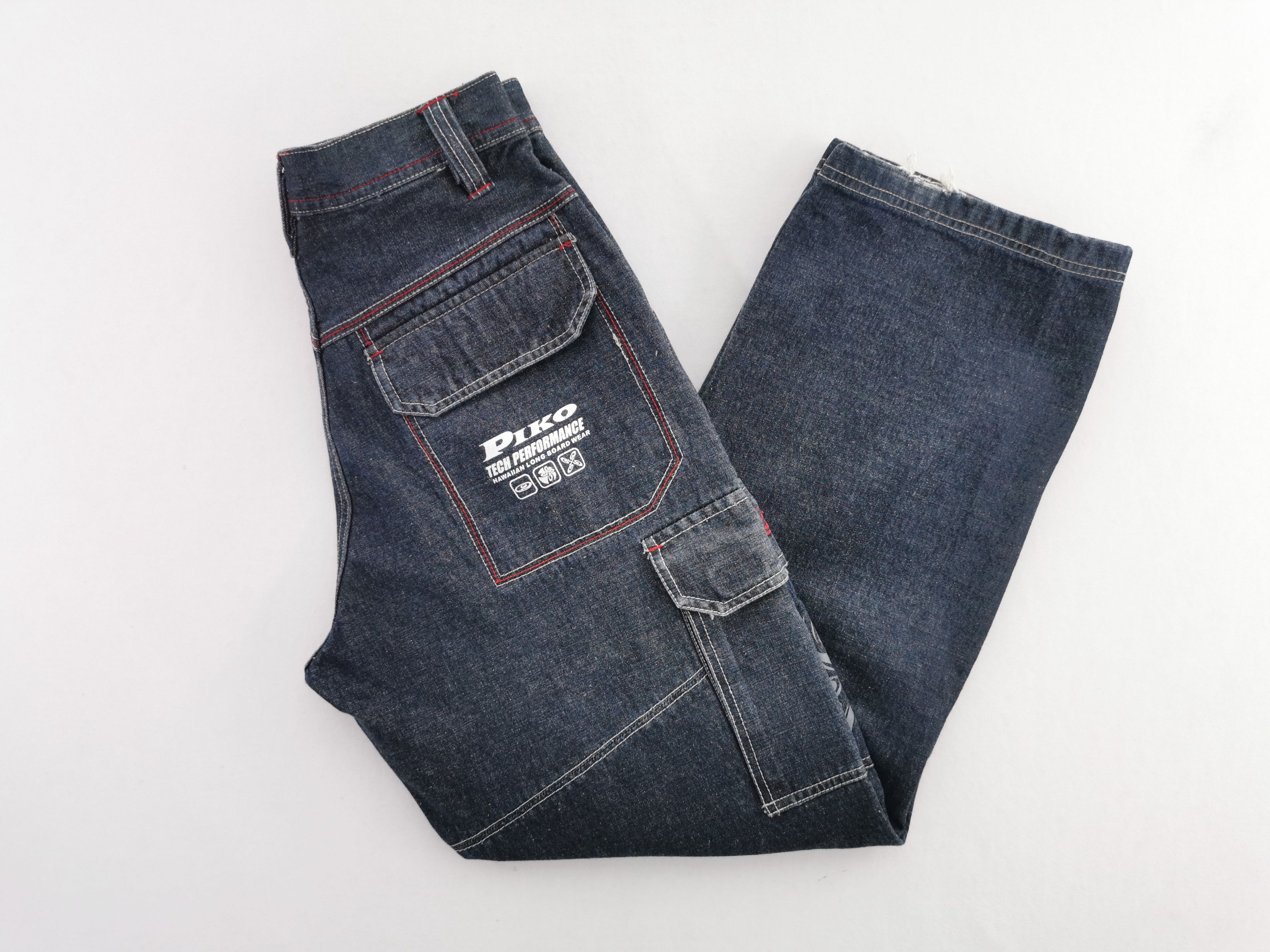 Vintage Vintage 90s Piko Denim Cargo Pants Size US 28 / EU 44 - 8 Thumbnail