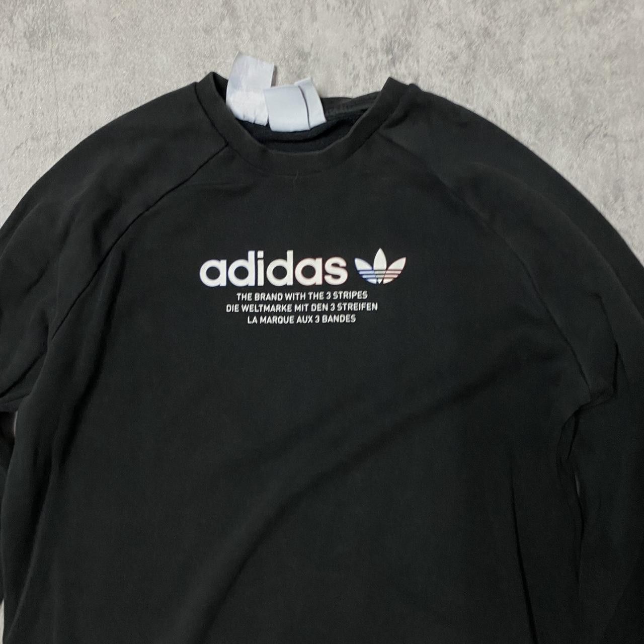 Adidas Adidas black crewneck sweatshirt with white logo #sportswear Size US S / EU 44-46 / 1 - 2 Thumbnail