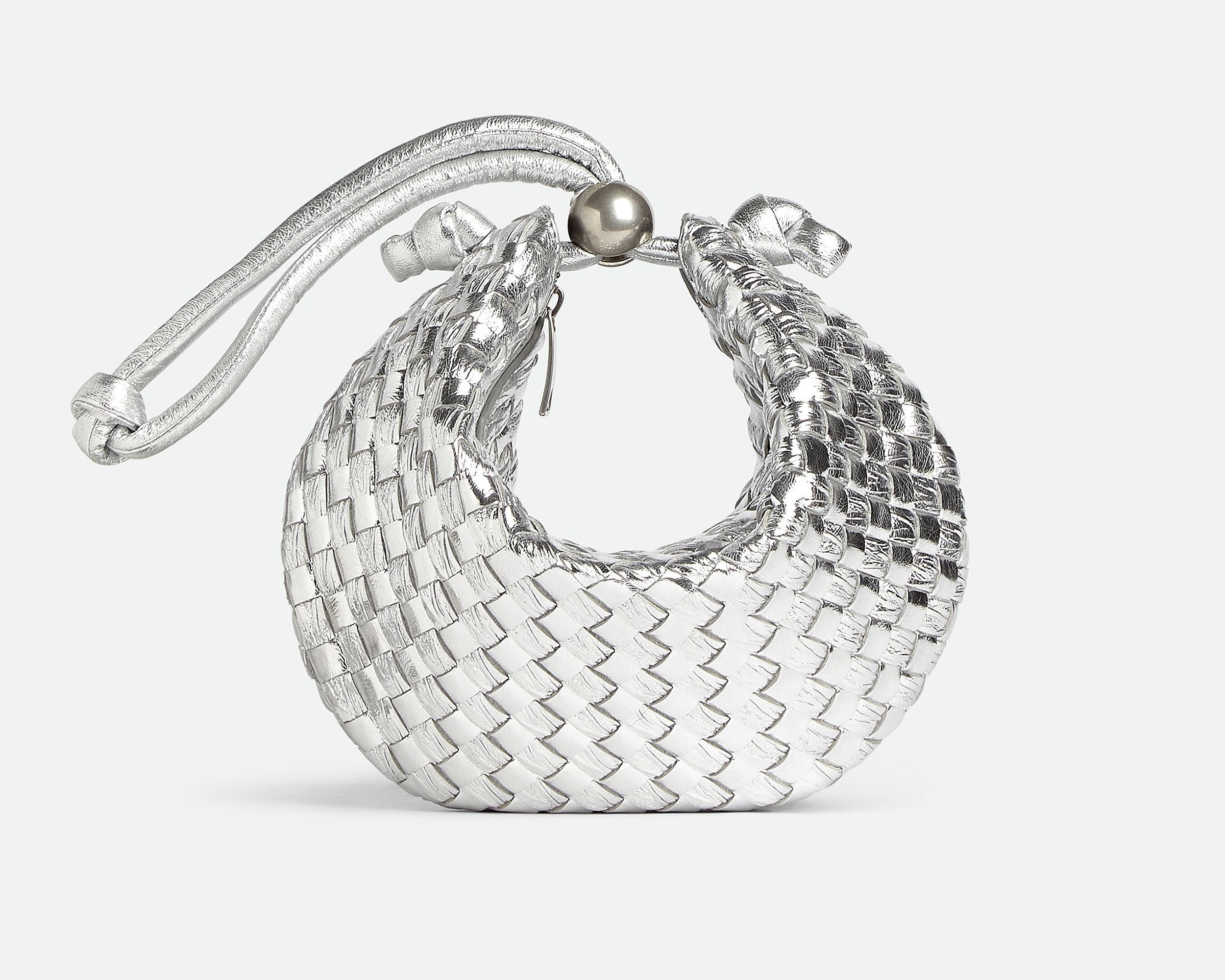Bottega Veneta o1n1vont1124 Size: OS / Small Turn Clutch in Silver Size ONE SIZE - 1 Preview
