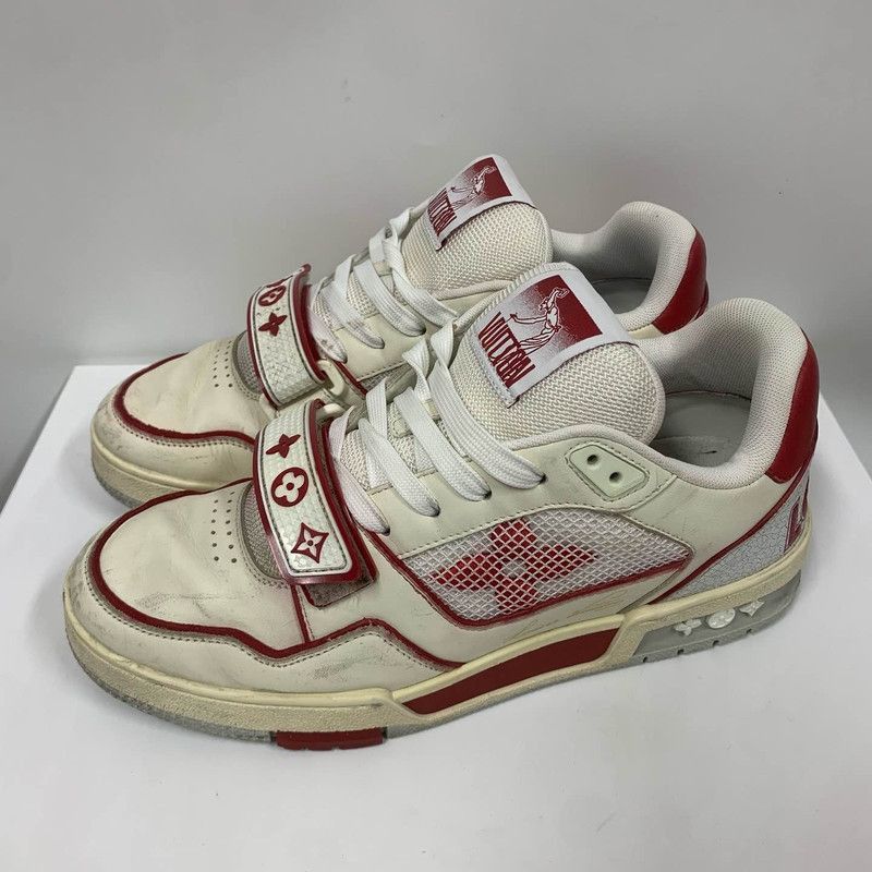 Louis Vuitton Louis Vuitton Trainer Casual Sneakers in White and Red - Size US 8.5 / EU 41-42 - 1 Thumbnail