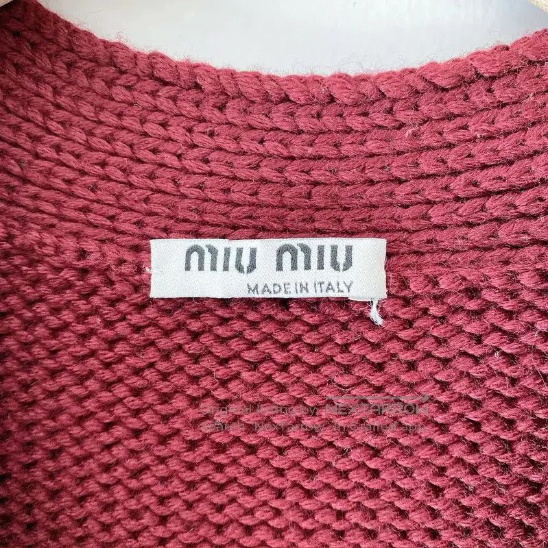 Miu Miu Miu Miu Multicolor Wool Pattern Cardigan . Size S / US 4 / IT 40 - 6 Thumbnail