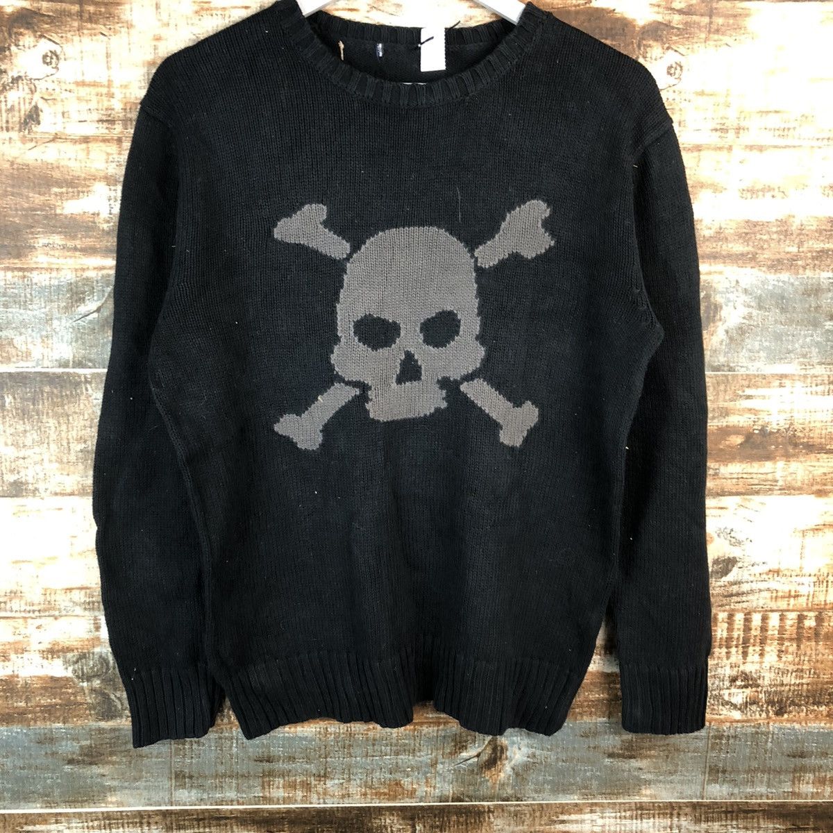 Japanese Brand D japan Skulls Black sweatshirt Knitwear #A1813 Size US M / EU 48-50 / 2 - 3 Thumbnail