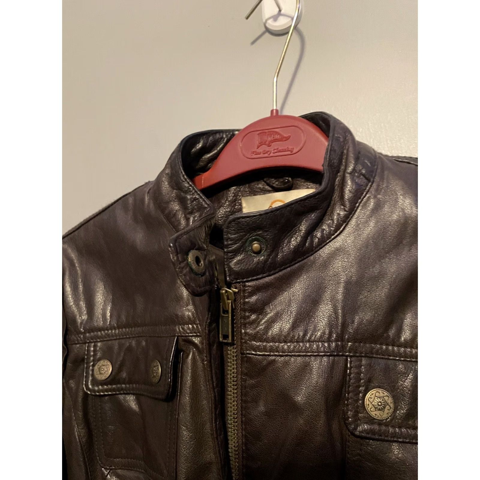 Vintage VINTAGE Wilsons Leather Western Motorcycle Jacket Womens XL Brown Leather Y2K B252 Size XL / US 12-14 / IT 48-50 - 4 Thumbnail