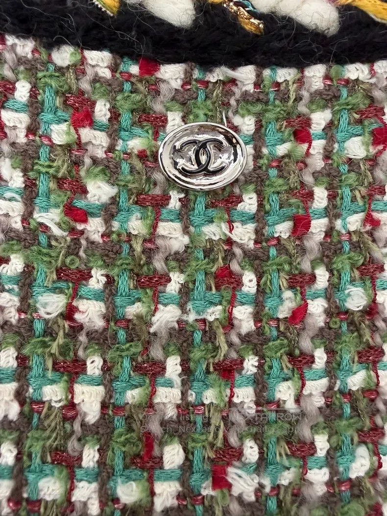 Chanel Chanel High-end handicraft workshop plaid wool tweed rolle Size XXS / US 00 / IT 34 - 4 Thumbnail