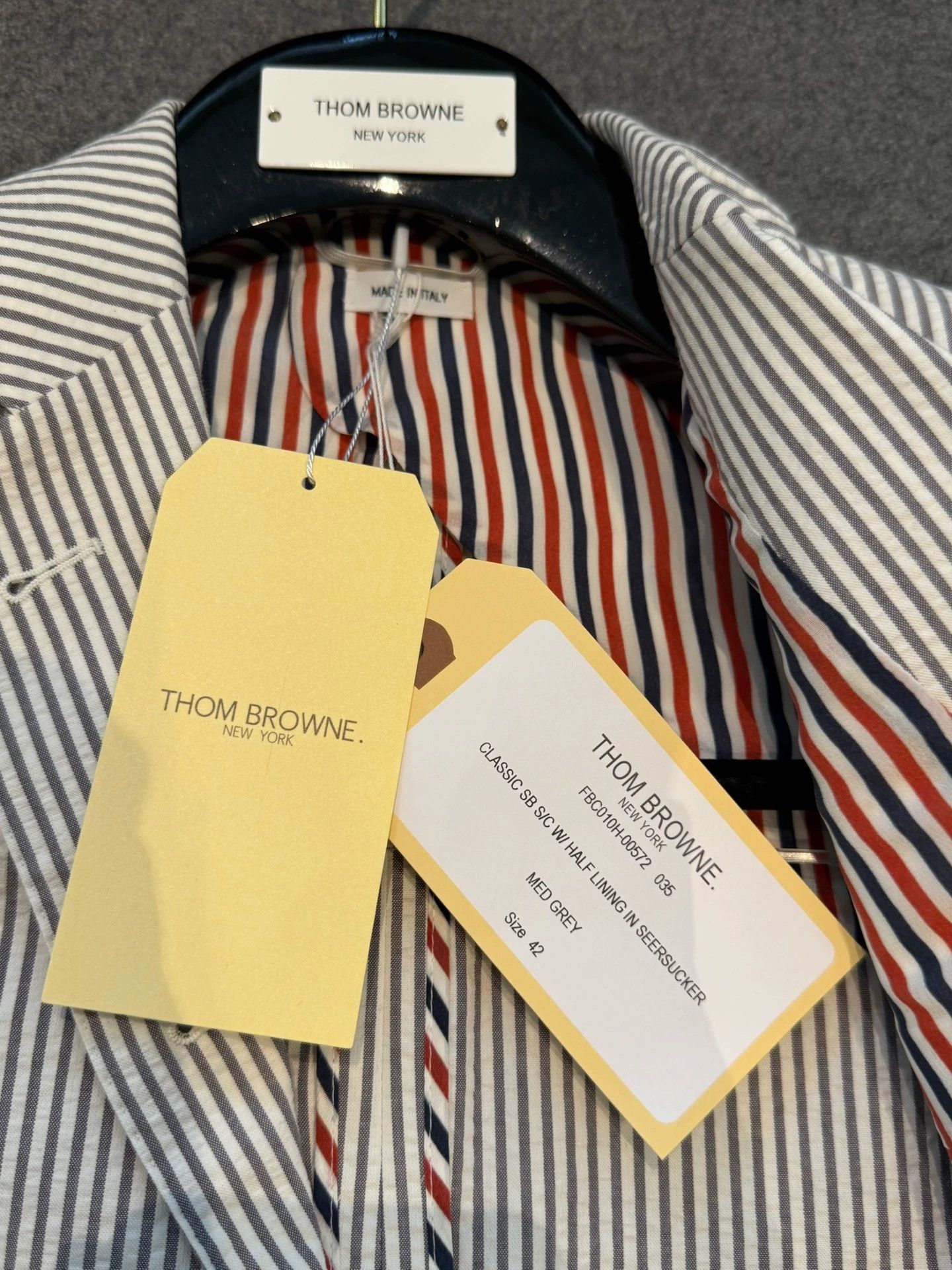 Thom Browne Thom Browne Women's Classic Seersucker Short Blazer Size M / US 6-8 / IT 42-44 - 5 Thumbnail