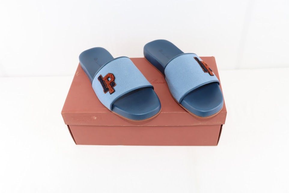 Loro Piana o1rshd1 LP College Walk Sea-Slide in Blue Size US 9 / EU 42 - 12 Thumbnail