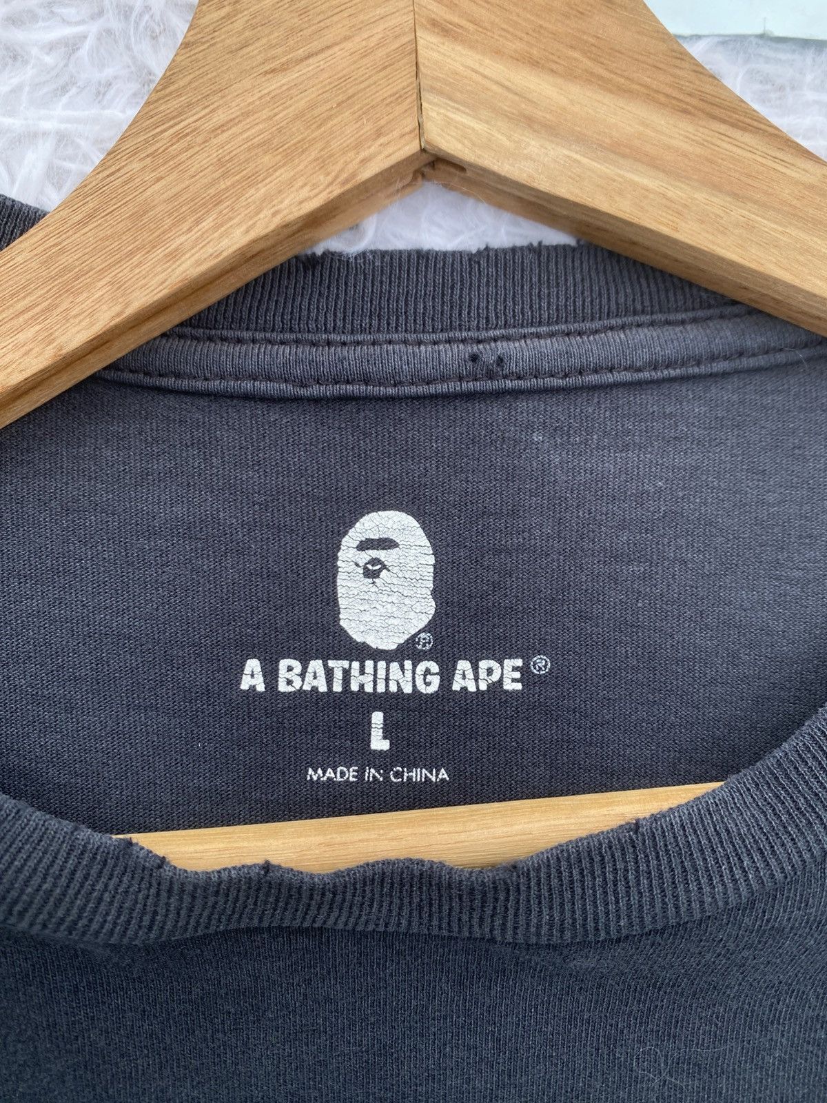 Bape Rare Vintage A Bathing Ape BAPE Camo College Logo Tshirt Size US L / EU 52-54 / 3 - 12 Thumbnail