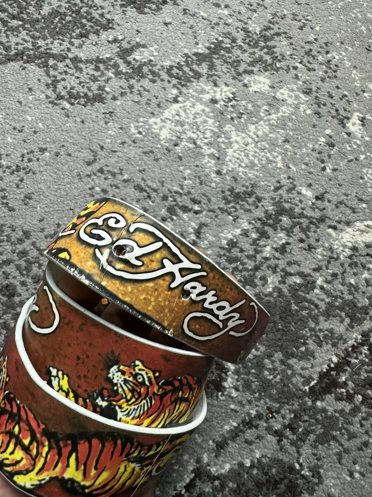 Ed Hardy × Japanese Brand × Vintage Vintage Y2K Ed Hardy Japanese Tiger Print Belts Size ONE SIZE - 6 Thumbnail
