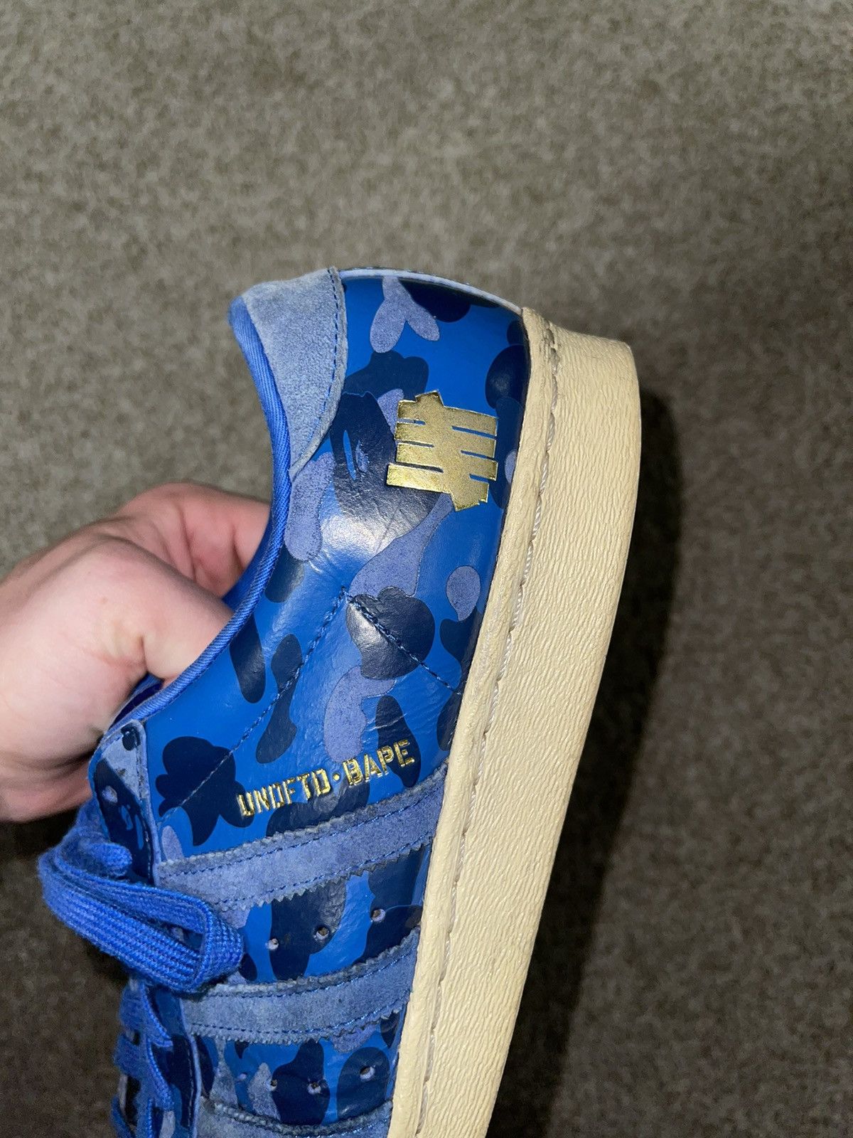 Adidas Bape x Undefeated Adidas Superstar Size US 10.5 / EU 43-44 - 4 Thumbnail