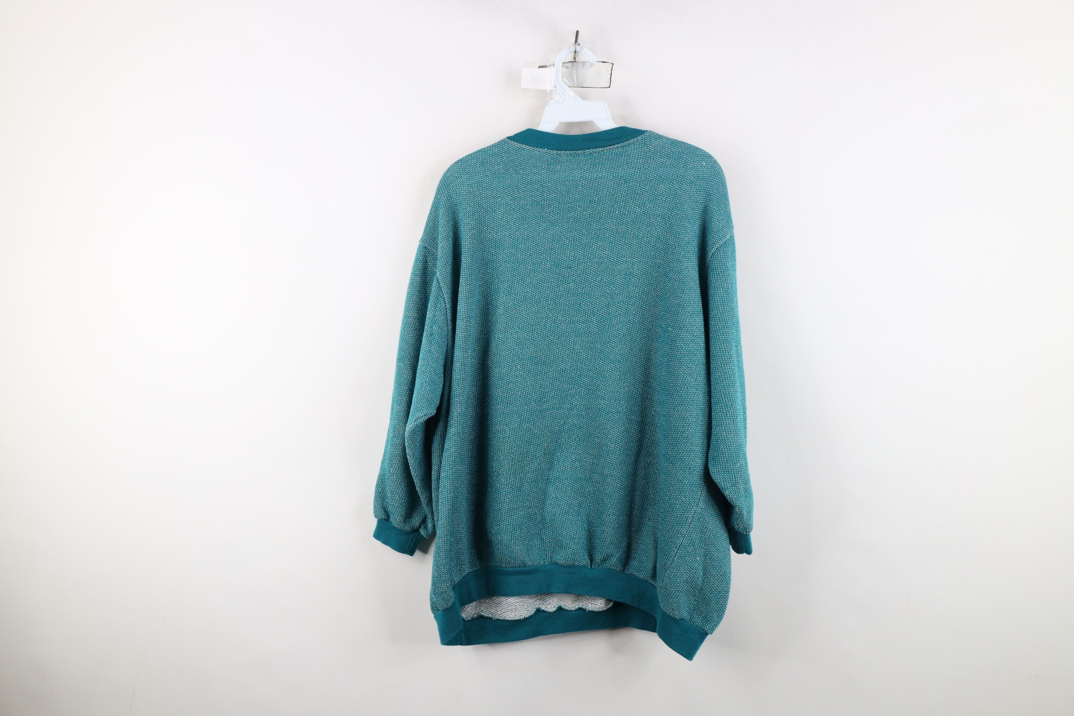 Vintage Vintage 90s Streetwear Thermal Knit USA Sweatshirt USA Size L / US 10 / IT 46 - 12 Thumbnail
