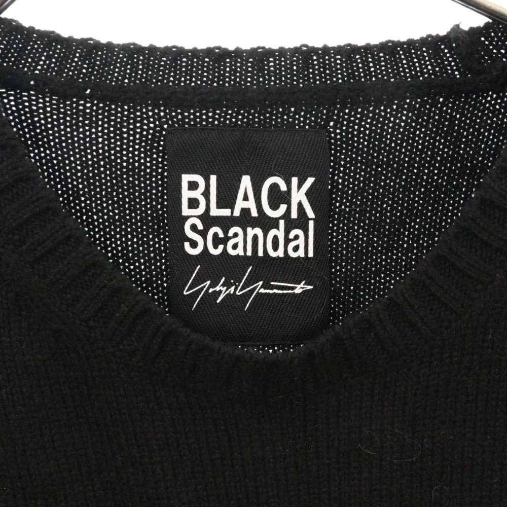 Yohji Yamamoto BLACK Scandal Yohji Yamamoto intarsia knit jumper Size US L / EU 52-54 / 3 - 7 Thumbnail