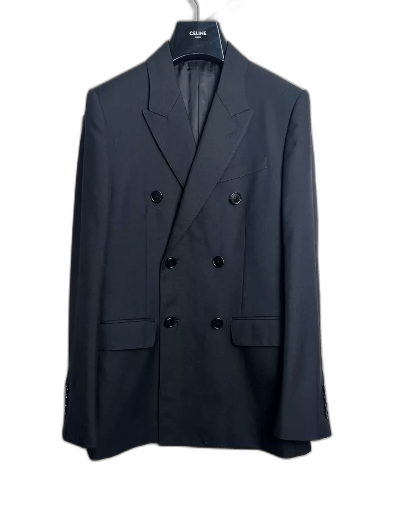 Celine Celine Black Double-Breasted Blazer Size 44 Size US L / EU 52-54 / 3 - 1 Thumbnail
