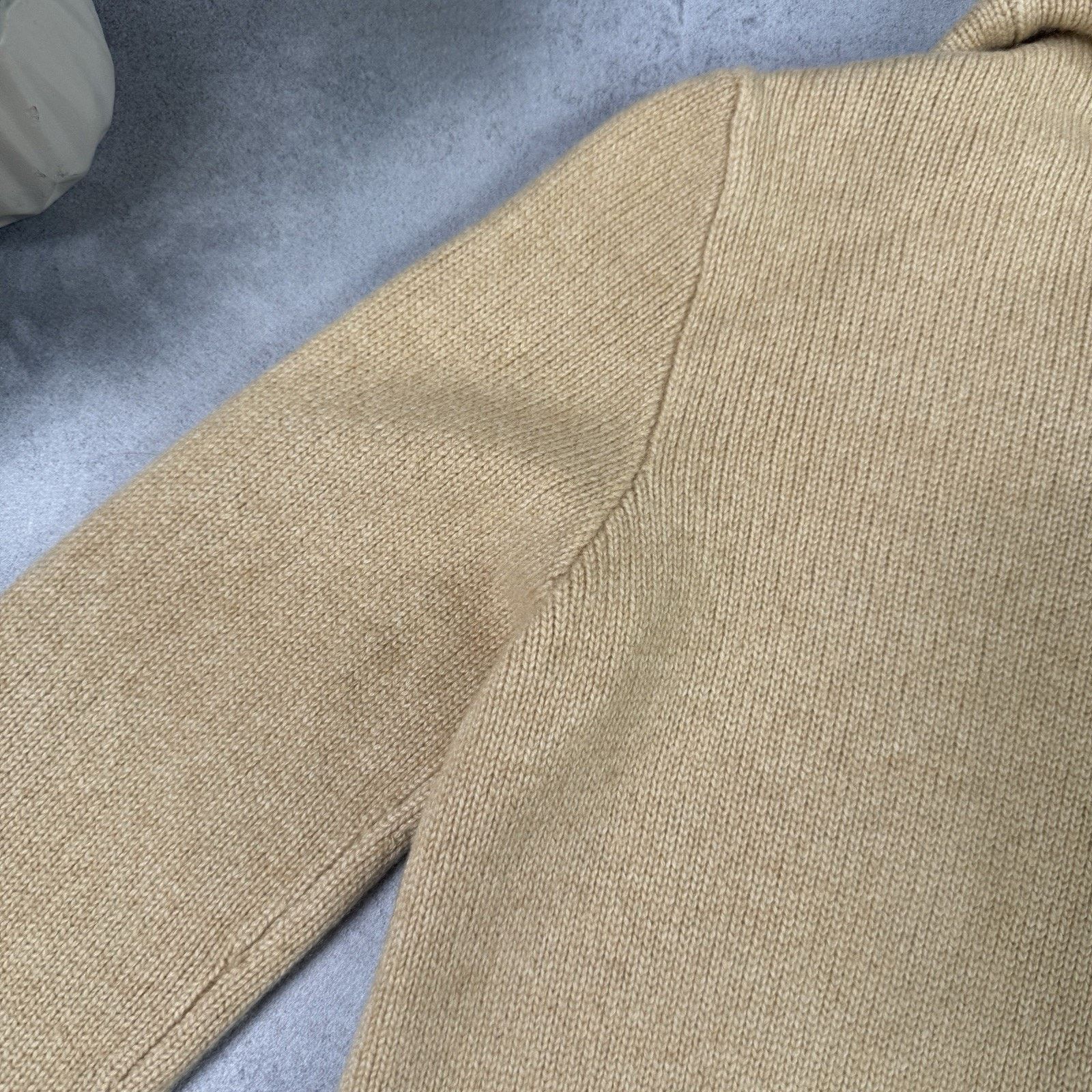 Vintage Lorena Antoniazzi Women Chashmere Zip Sweater Beige Size 44 Size M / US 6-8 / IT 42-44 - 18 Thumbnail