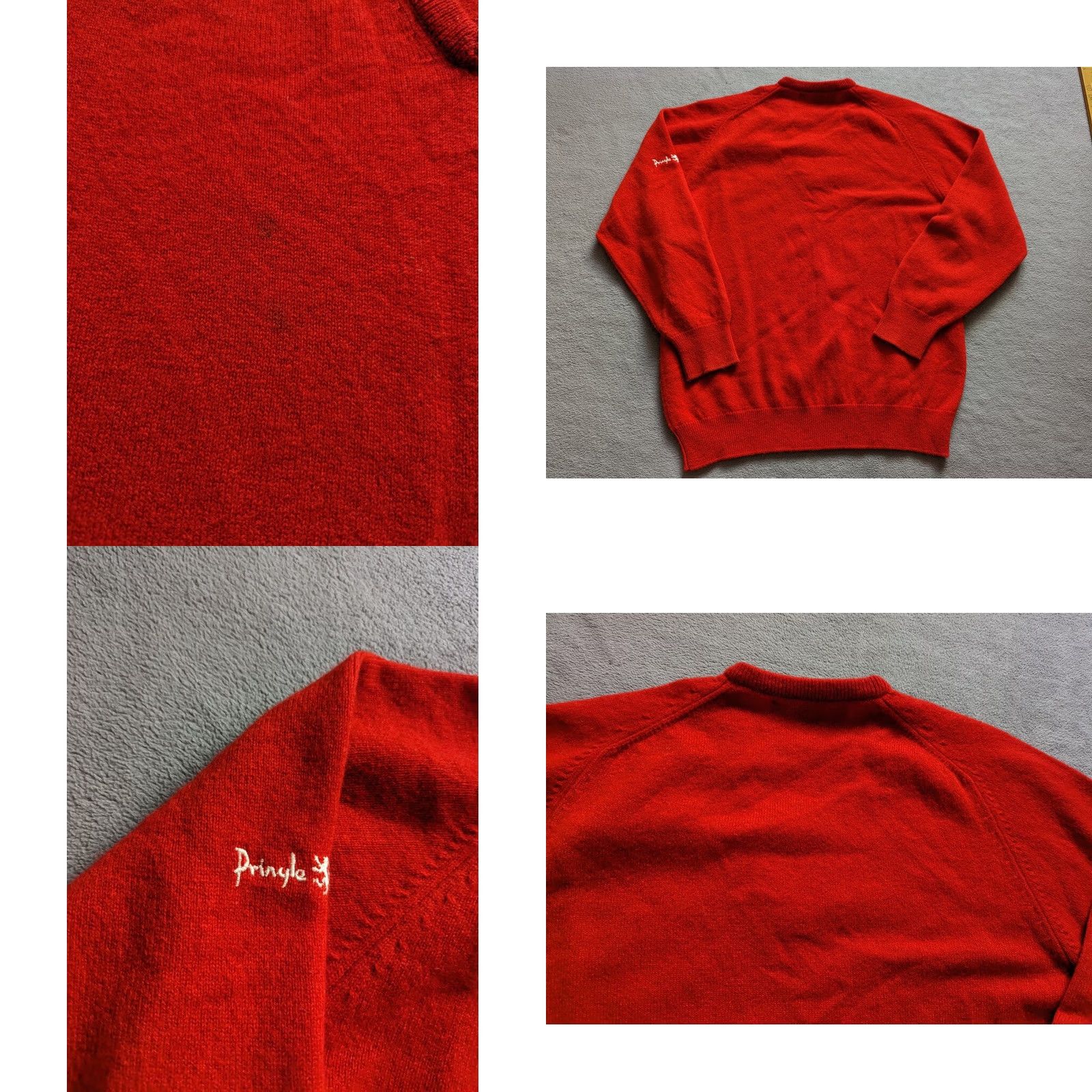 Vintage Pringle Sweater Mens Regular Wool Red 44 Rugby Sports Shirt Size US XXL / EU 58 / 5 - 8 Thumbnail