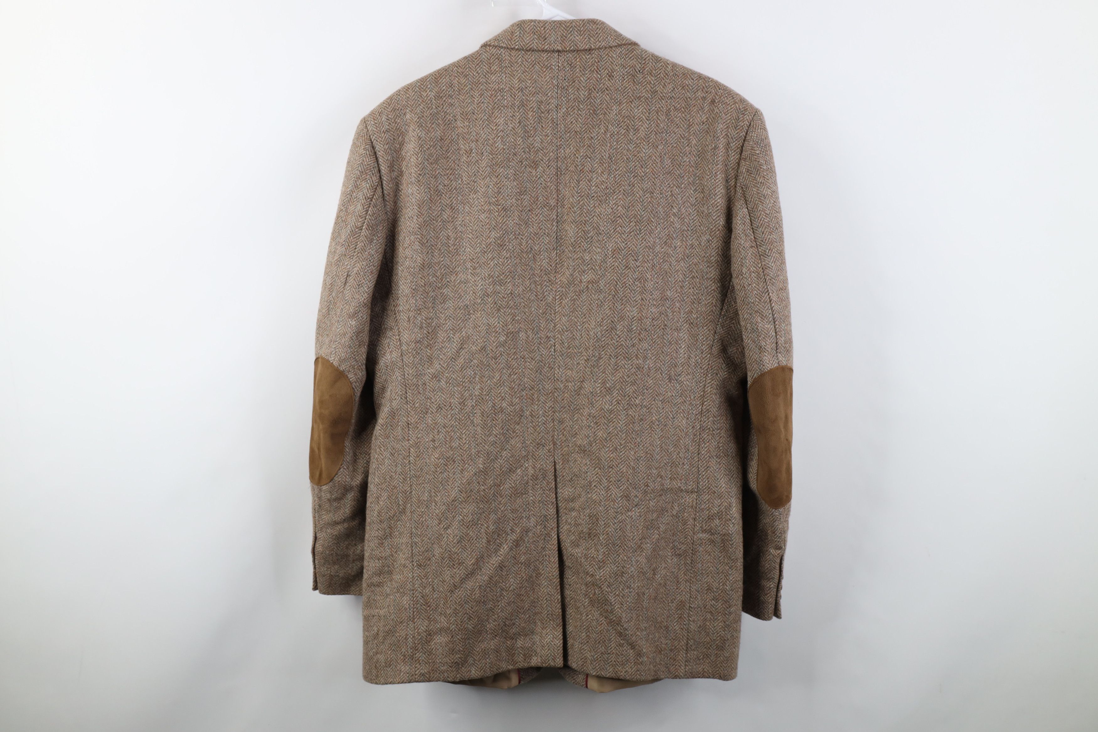 Vintage Vintage 90s Herringbone Suede Patch Suit Blazer Jacket USA Size US XXL / EU 58 / 5 - 13 Thumbnail