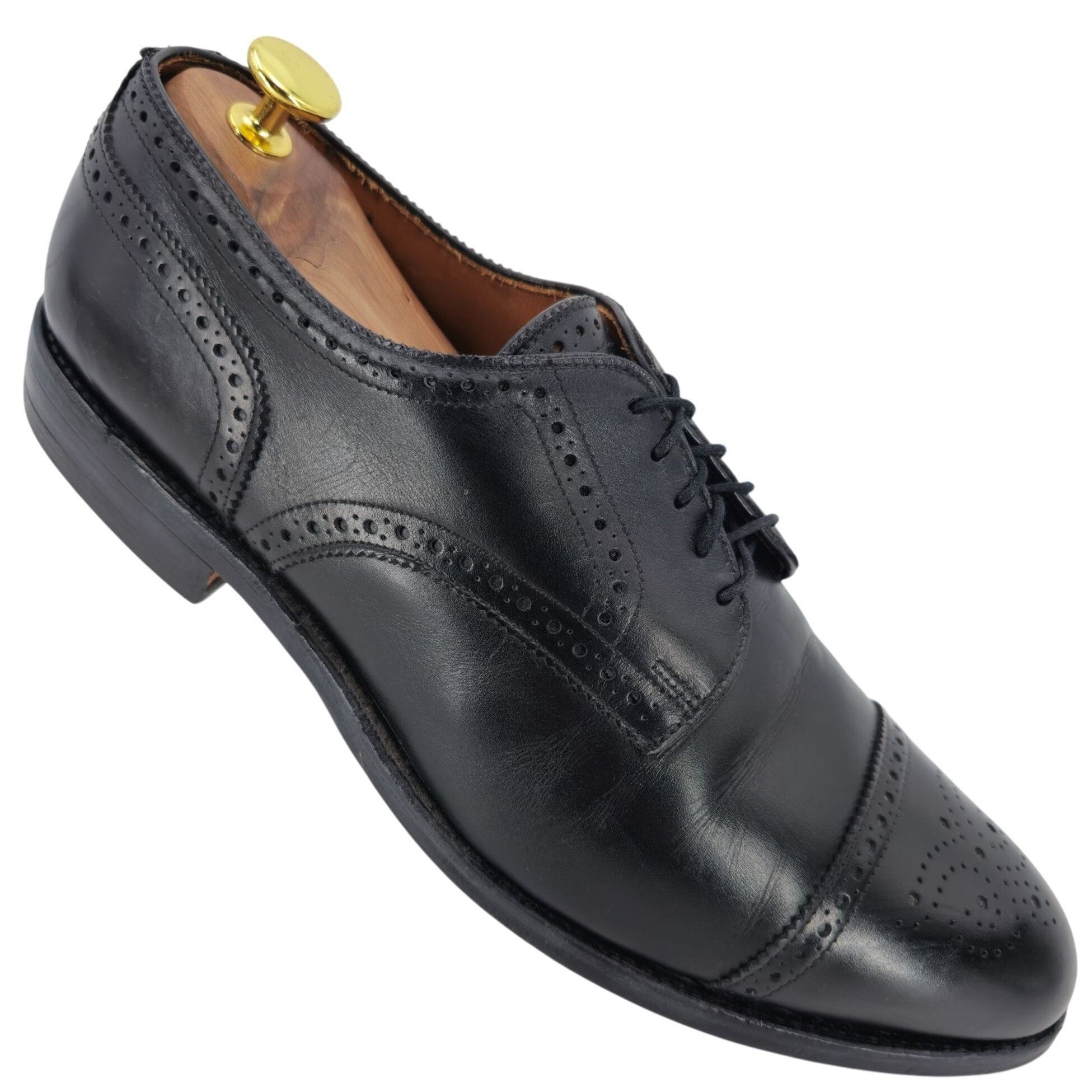 Vintage Allen Edmonds Dress Shoes Men's 10.5D Black Leather