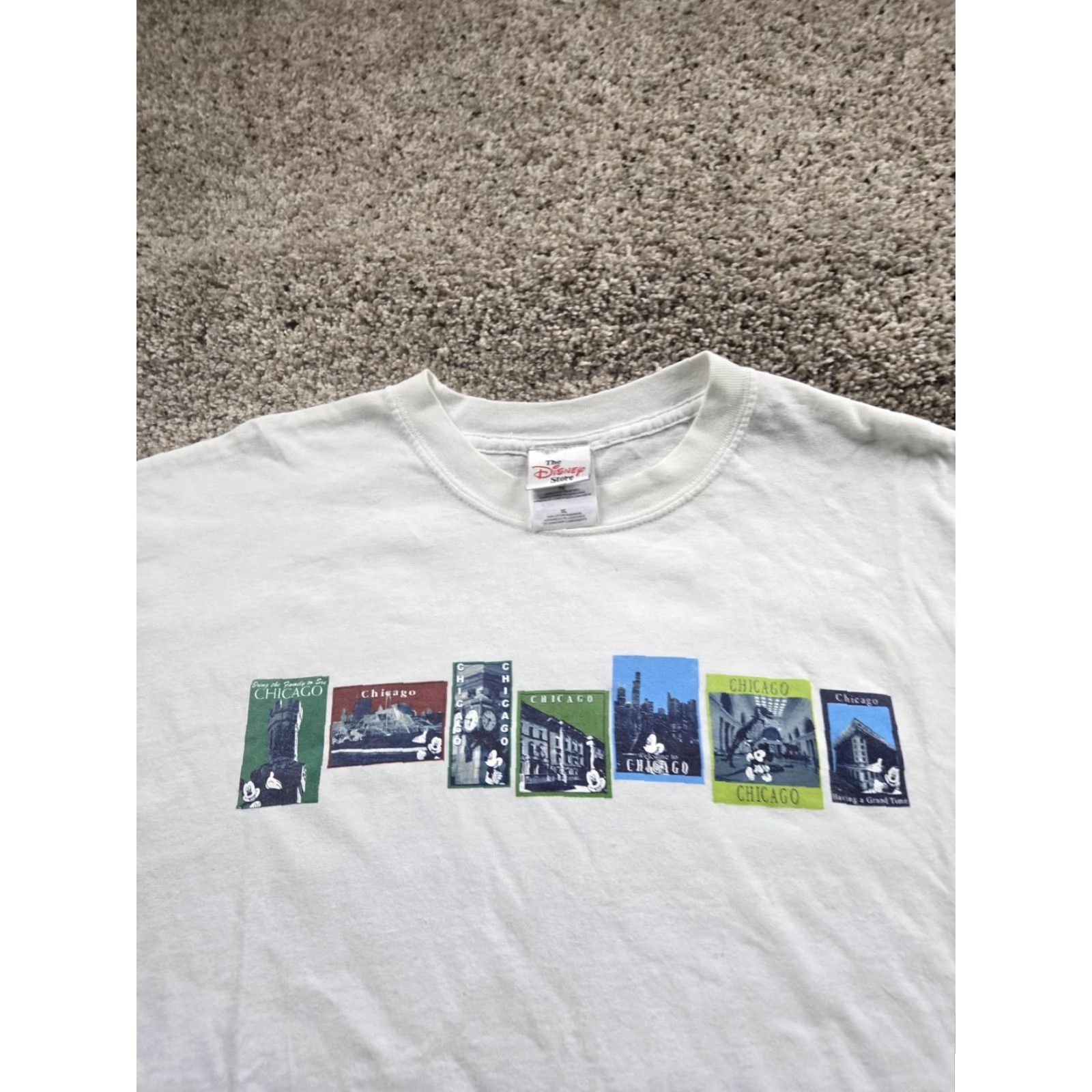 Disney Vintage Disney Store Chicago Mickey Shirt Mens XL White Graphic Souvenir Tee Size US XL / EU 56 / 4 - 3 Thumbnail