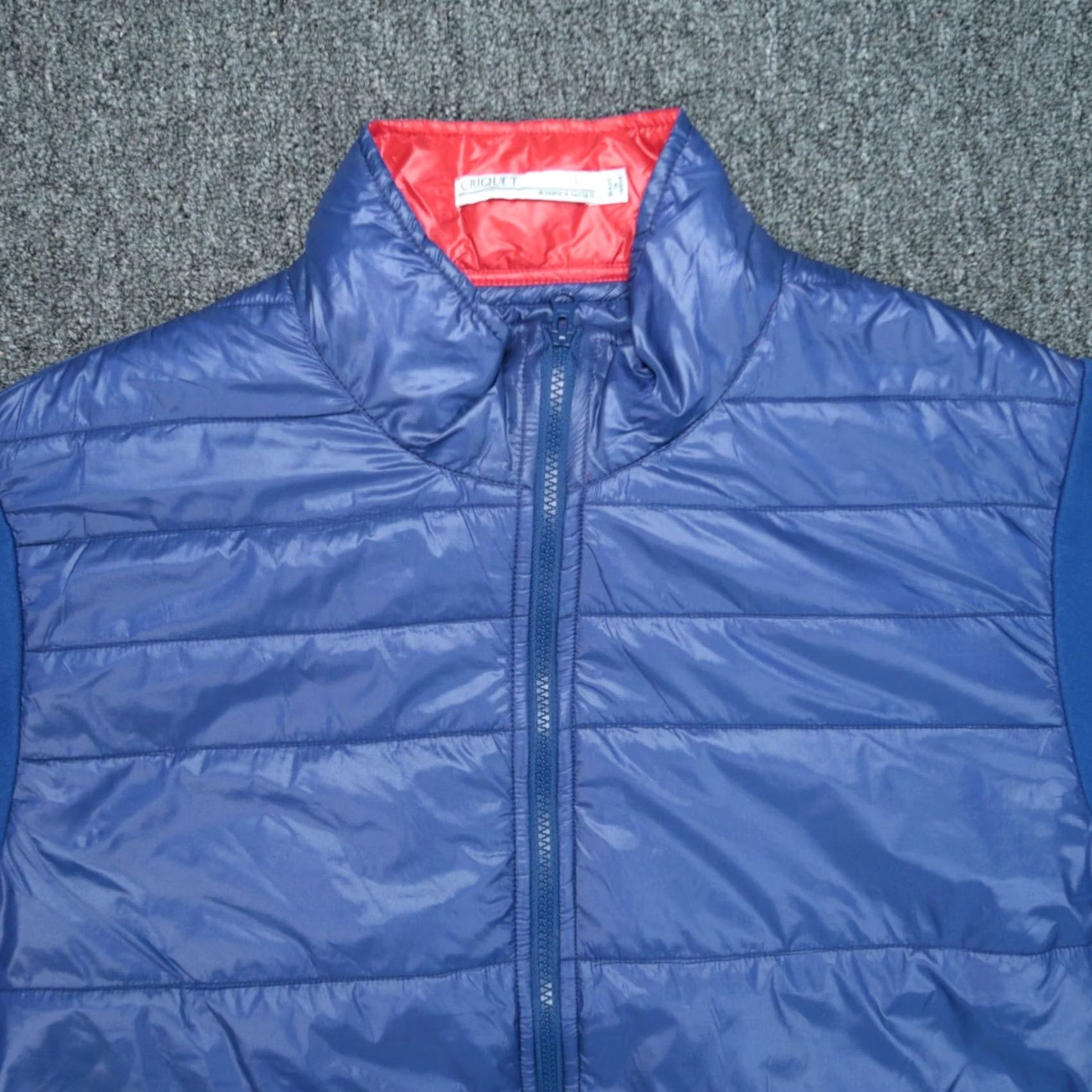 Vintage Criquet Jacket Mens L Blue Hybrid Insulated Quilted Full Zip Pockets Lined Nylon Softshell Size US L / EU 52-54 / 3 - 2 Thumbnail