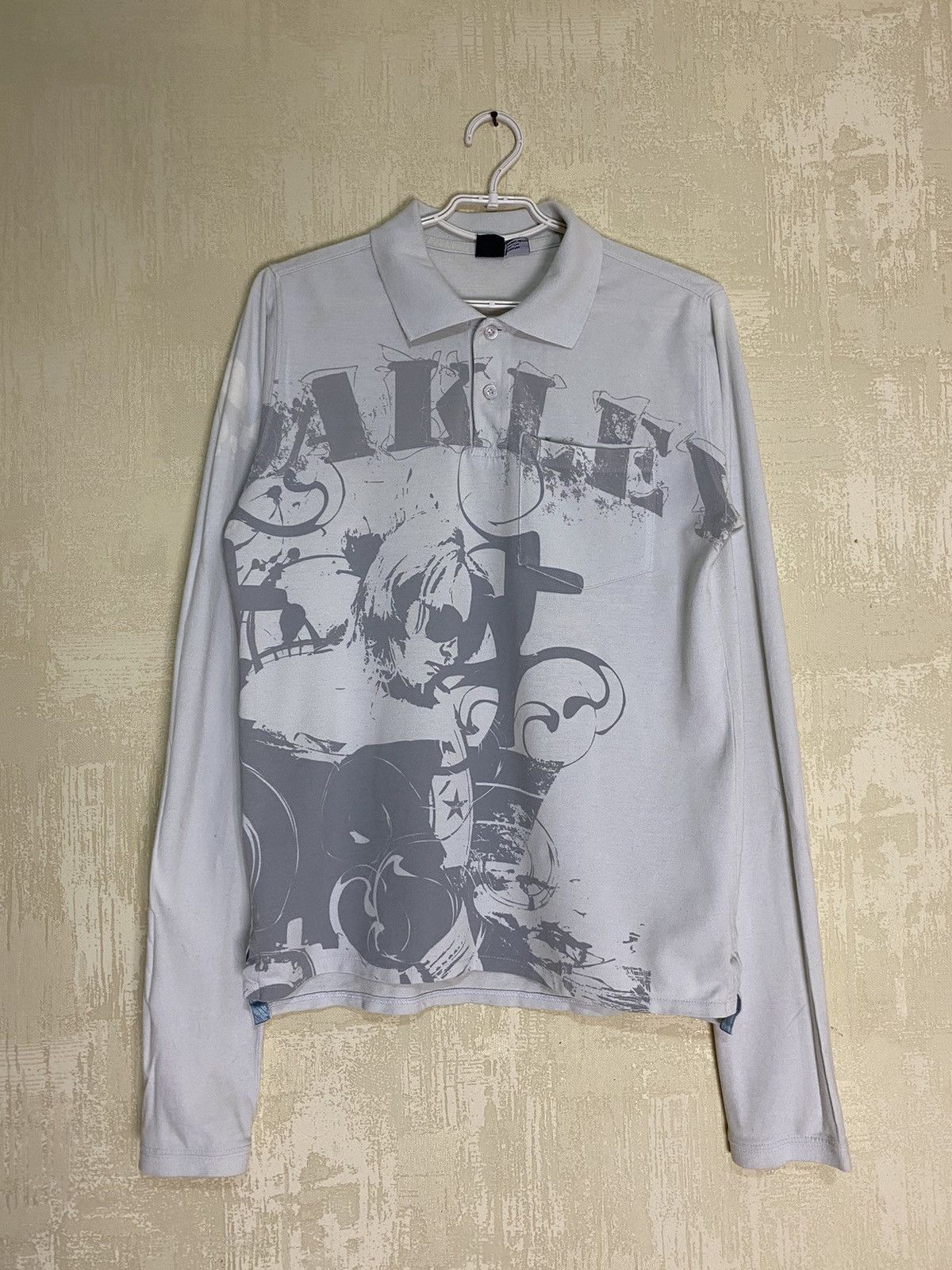 Oakley × Vintage Vintage RARE 90s Oakley Printed Big Logo Rugby 