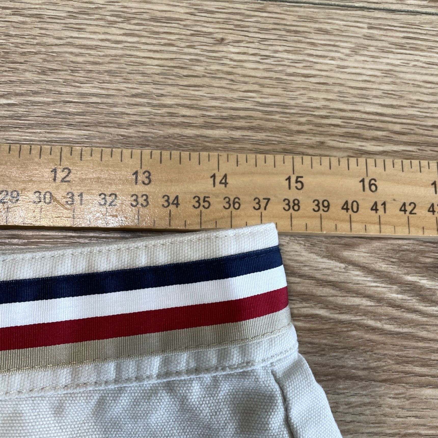 Tommy Hilfiger VINTAGE Tommy Hilfiger Women's Skirt Size 4 Knee Length A-Line Tan Cotton Pockets Size 27" / US 4 / IT 40 - 4 Thumbnail