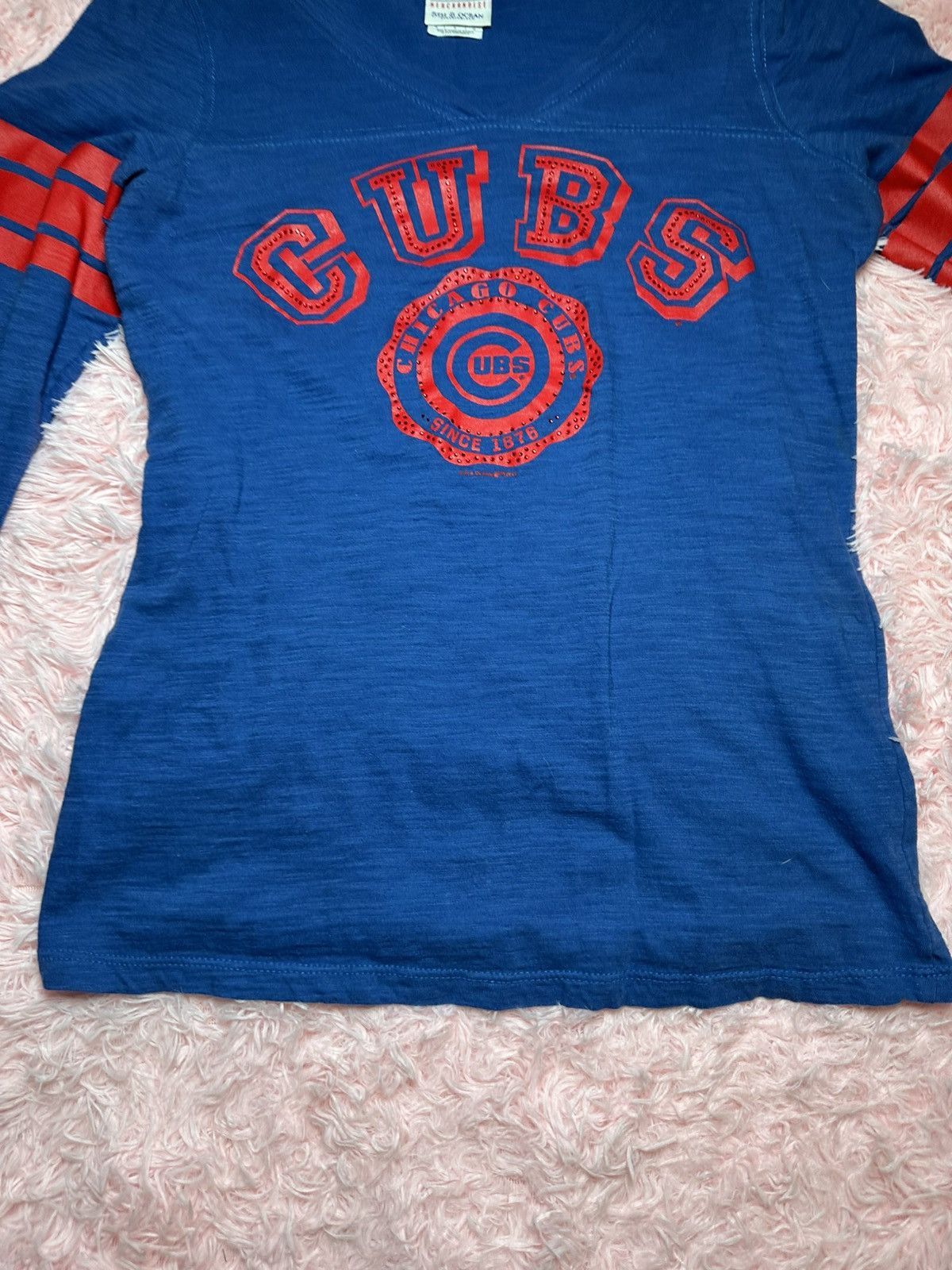 MLB Cubs Major Baseball League Blue Womens Long Sleeve shirt Size M / US 6-8 / IT 42-44 - 6 Thumbnail