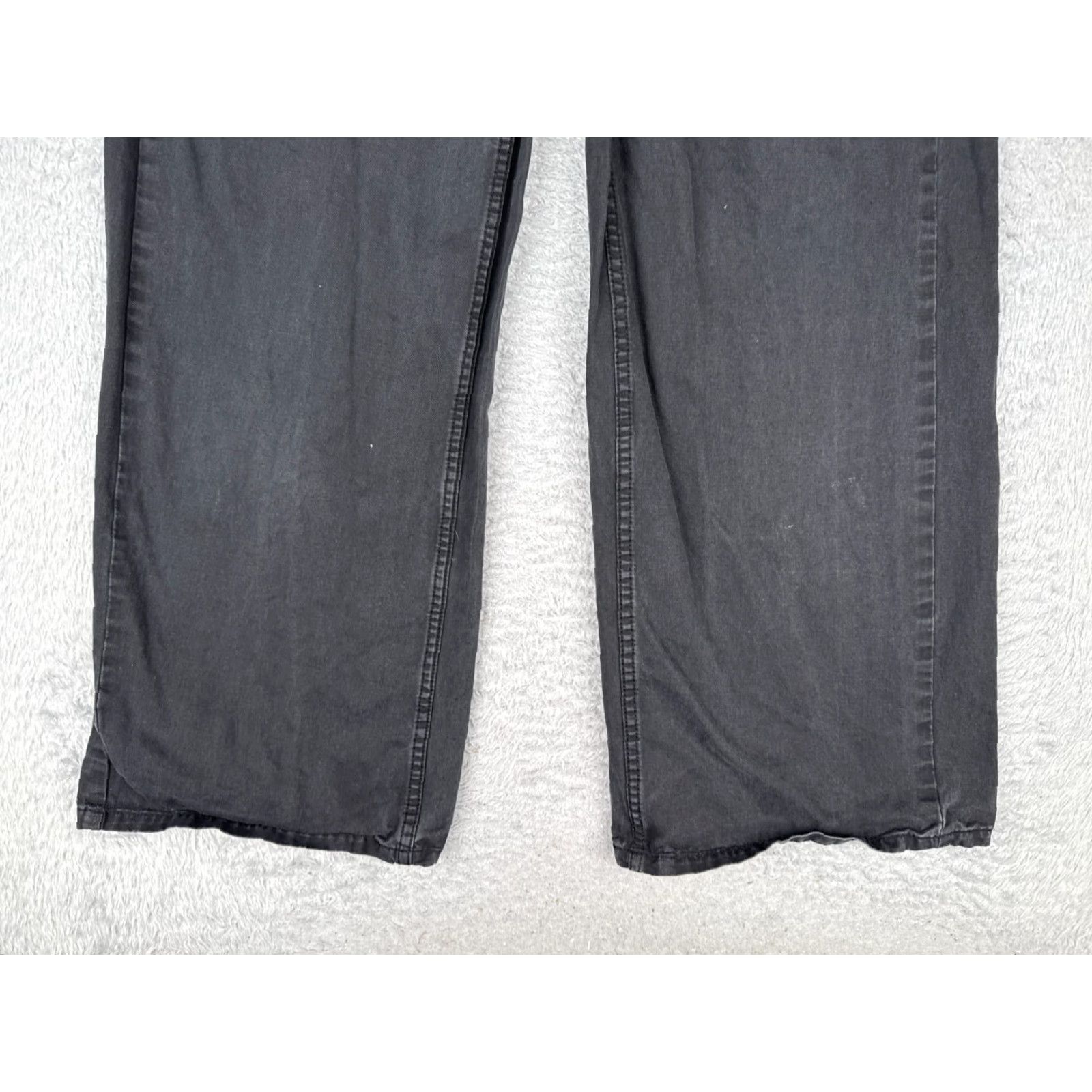 Brandy Melville Brandy Melville Jeans Womens 4 Black Denim Wide-Leg Mid Rise Cotton Blend 27x28 Size 27" / US 4 / IT 40 - 2 Thumbnail