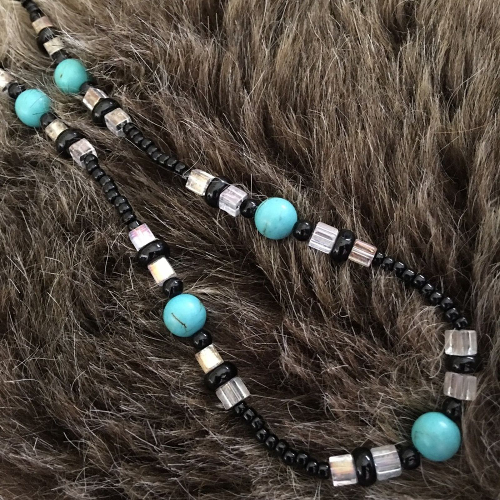 Jewelry Faux turquoise pearl glass beaded necklace Size ONE SIZE - 6 Thumbnail