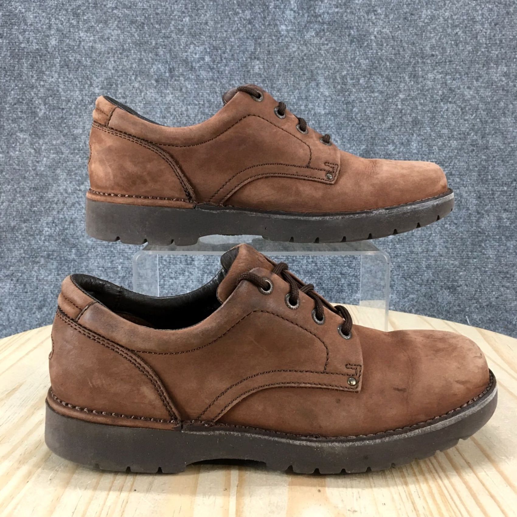 Rockport Rockport Mens Oxford Brown Leather Lace Up Casual Comfort Shoes M Width Leather Size US M / EU 48-50 / 2 - 2 Thumbnail
