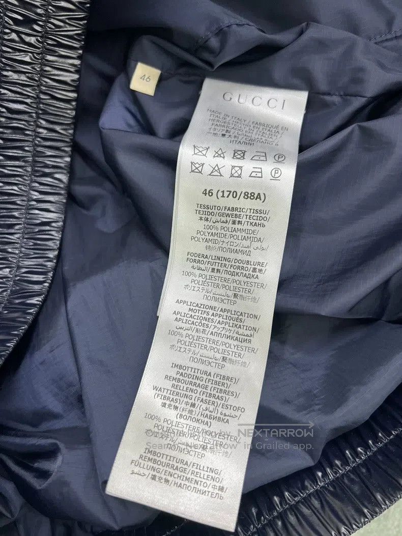 Gucci Gucci Dark blue shiny down jacket Size US S / EU 44-46 / 1 - 5 Thumbnail