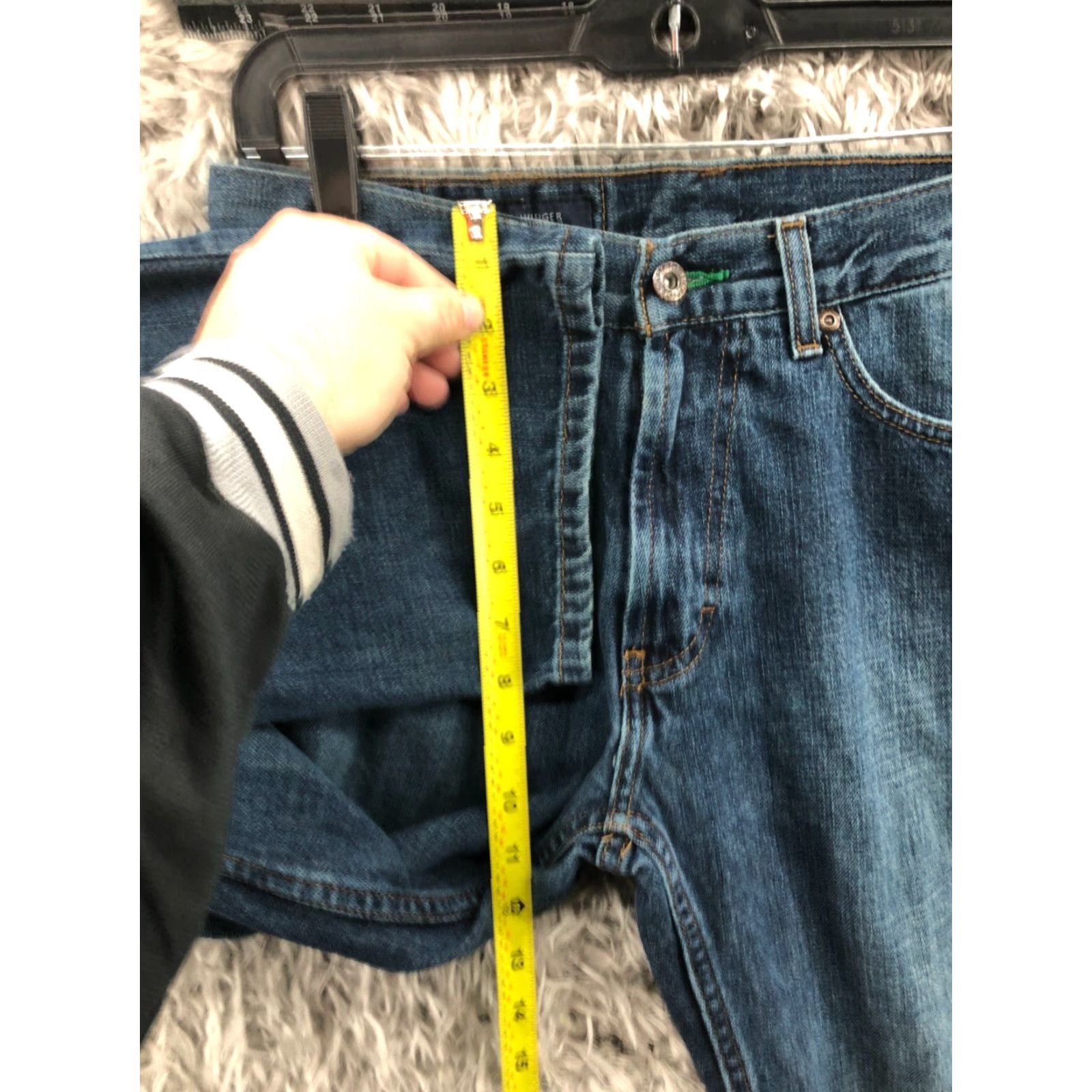 Tommy Hilfiger Tommy Hilfiger Jeans Straight Denim Blue 29x30 Mens Regular Mid Rise 5-Pocket Cotton Blend Jeans Size US 29 - 4 Thumbnail