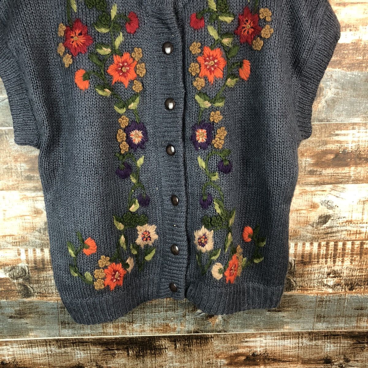 Homespun Knitwear × Japanese Brand Pre Move Grey art vintage Knitwear #A1818 Size L / US 10 / IT 46 - 6 Thumbnail