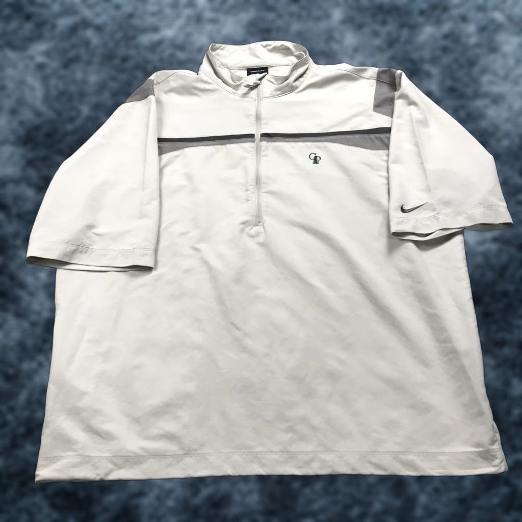 Nike Nike Golf Jacket Mens XL Beige 1/4 Zip Windshirt Logo Sports Basic Jacket Size US XL / EU 56 / 4 - 1 Thumbnail