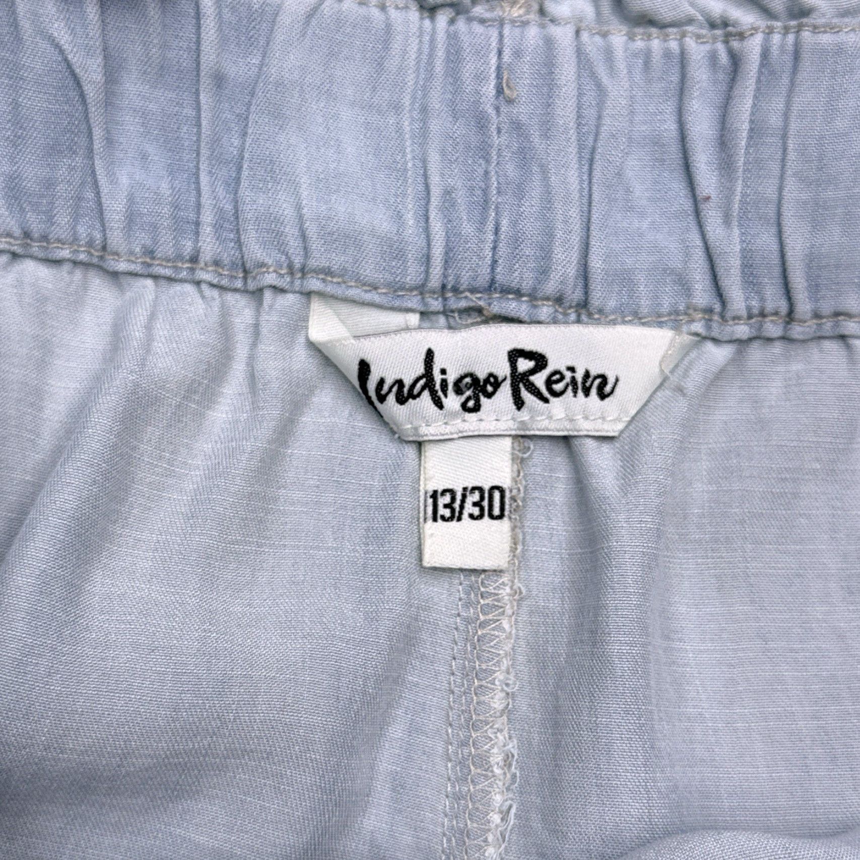 Vintage Indigo Rein Paperbag Shorts Womens 13 / 30 Blue Belt High Rise New Size 34" / US 12 / IT 48 - 4 Thumbnail