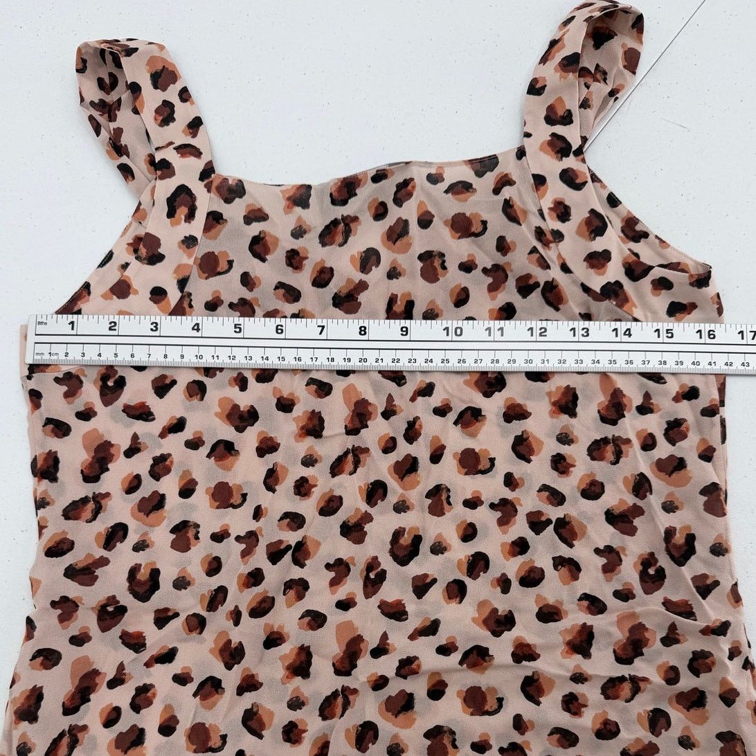 Theory NWT Theory Women's Pink Silk V-Neck Leopard Flora Drape Top Size S / US 4 / IT 40 - 7 Thumbnail